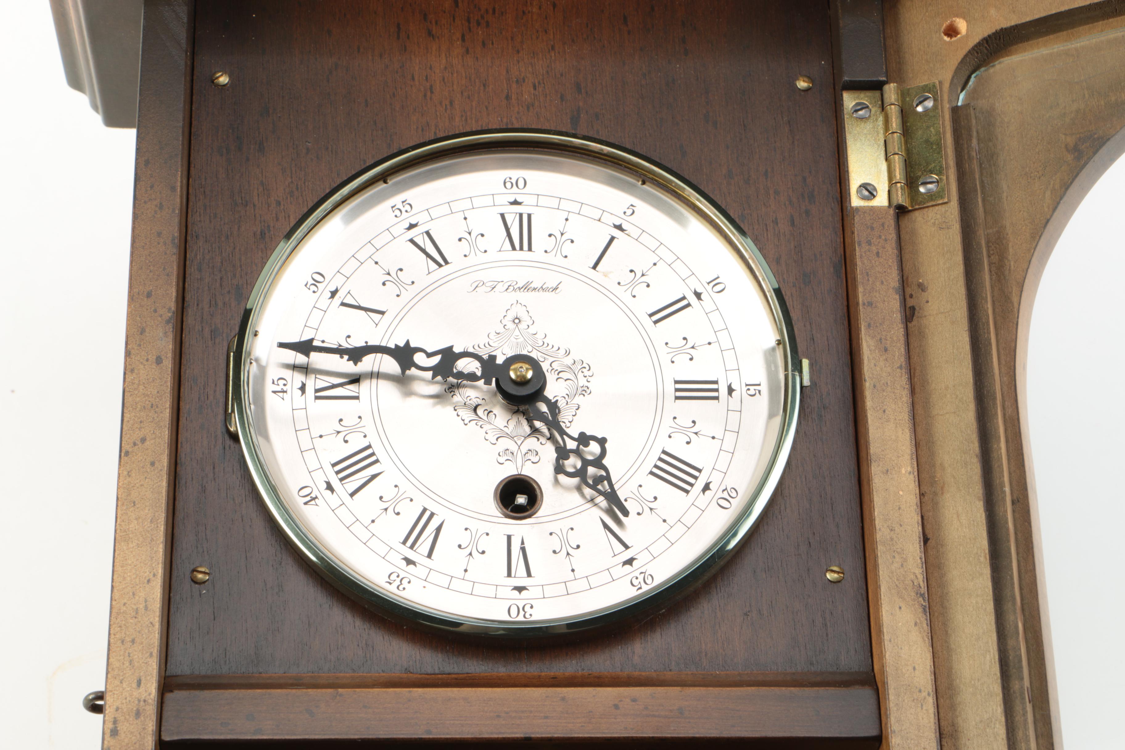 Vintage P.F. Bollenbach  Pendulum Wall Clock