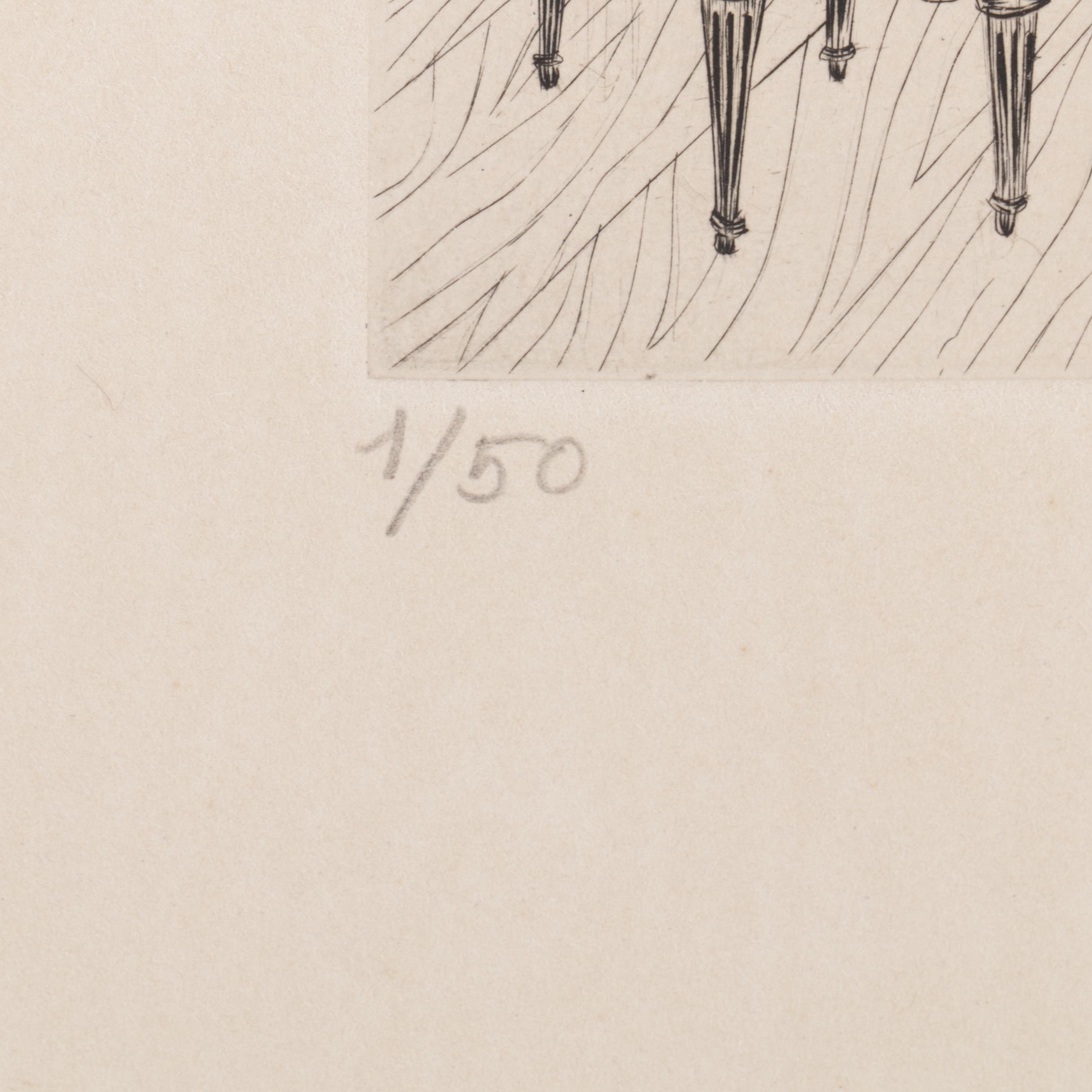 Two Etchings Including Suzanne Balkanyi's "Salon de Couture" and Claude-Perraud