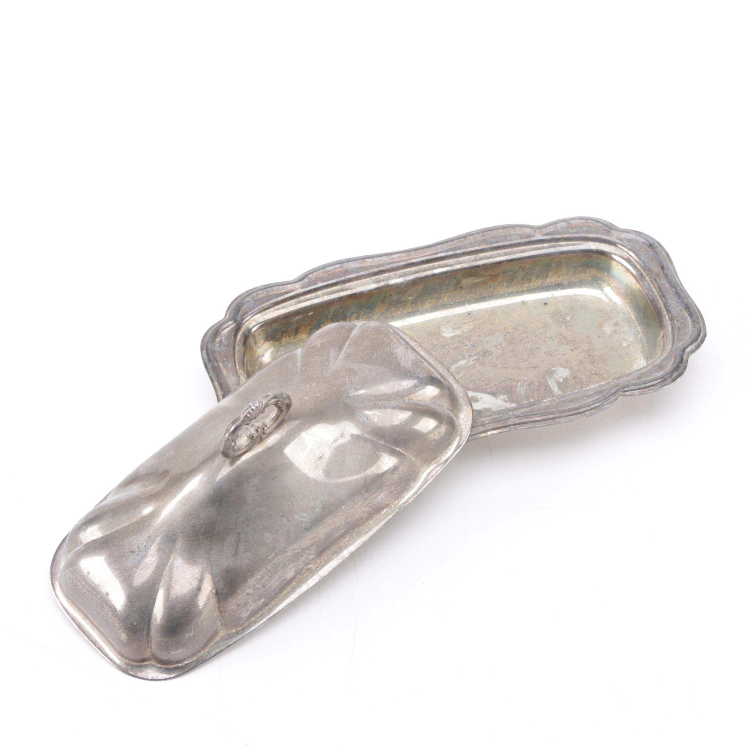 Oneida Silver Plate Paul Revere Style Bowl and Other Silver Plate Serveware