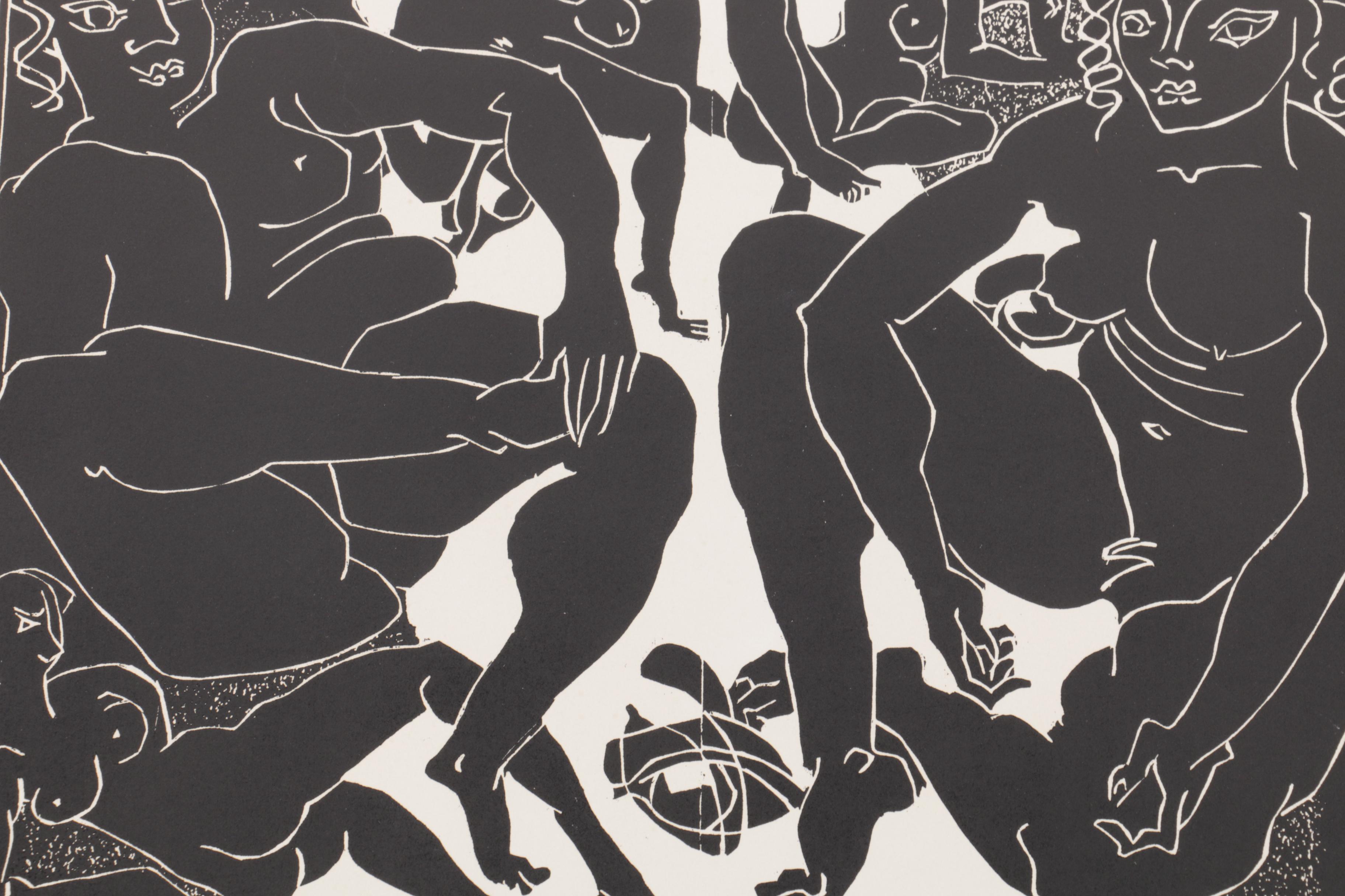 Raymond Veysett Block Print and Antique Engravings of Maps