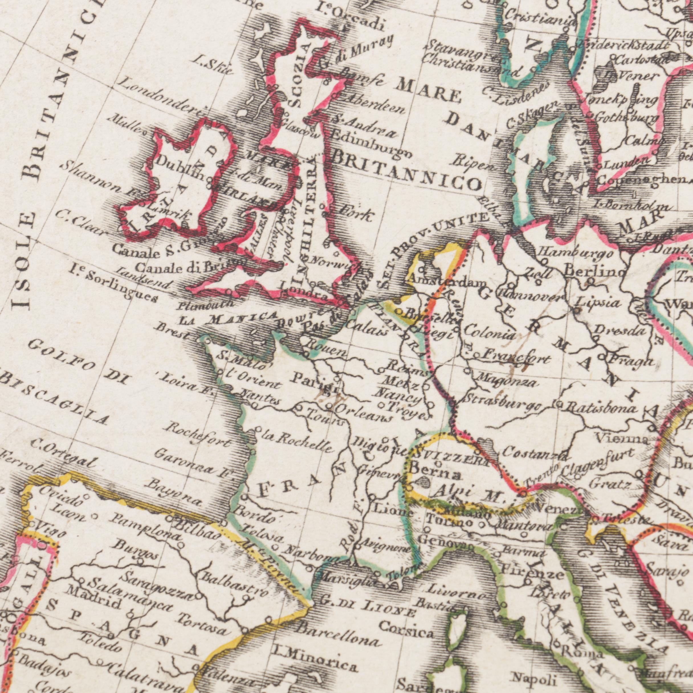 Raymond Veysett Block Print and Antique Engravings of Maps