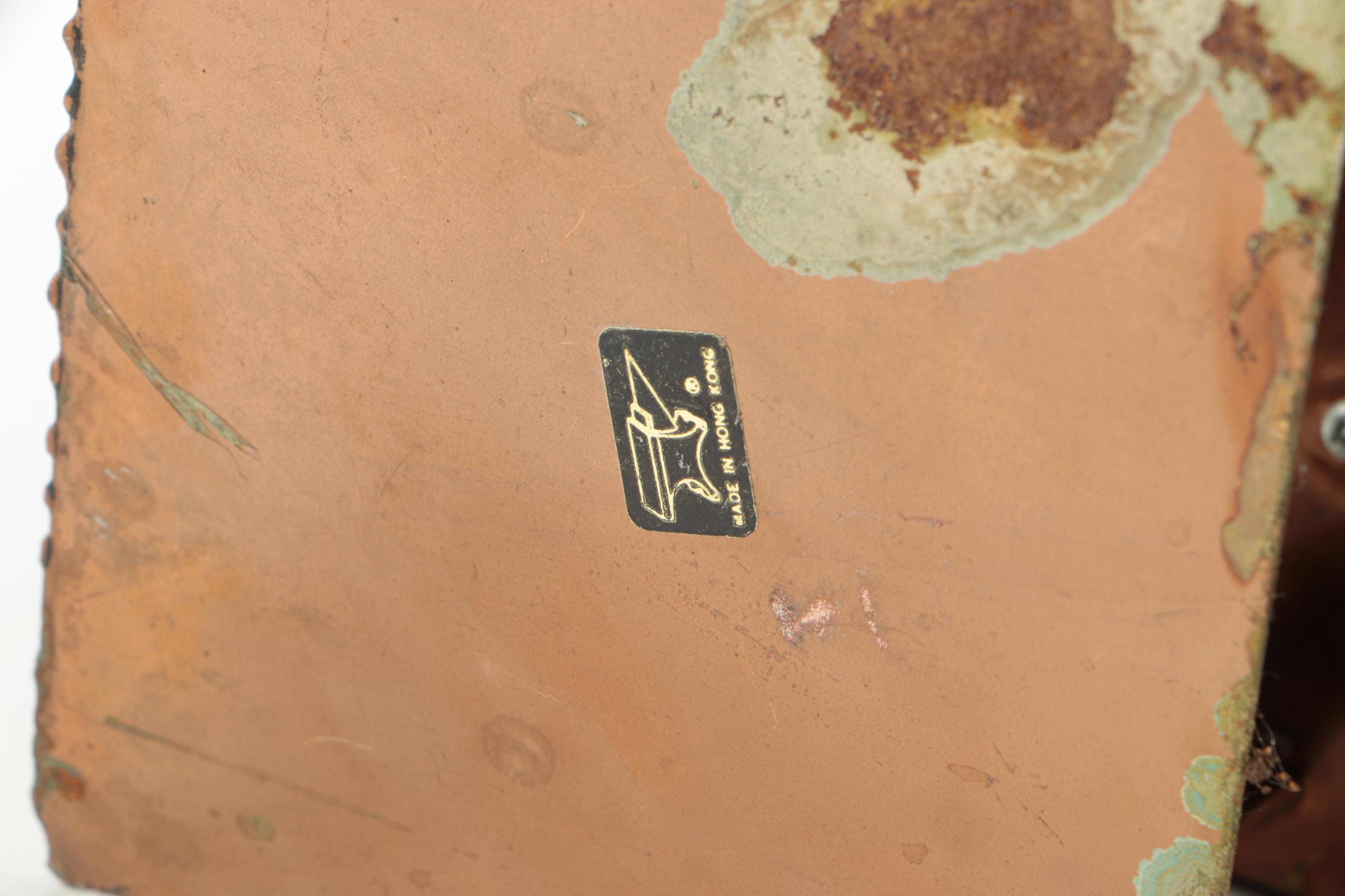 Vintage Copper Tone Tin Music Boxes