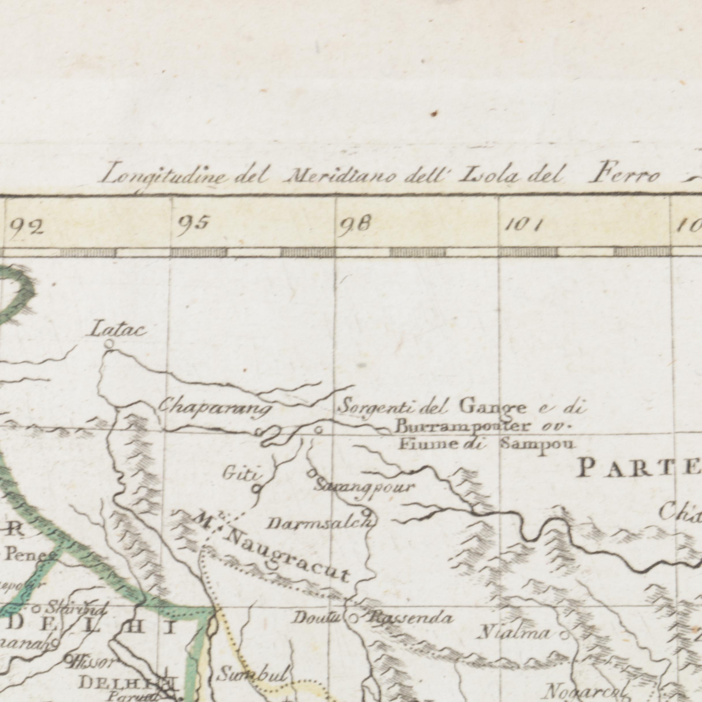 Barbiellini Hand Colored Engravings of Maps of India