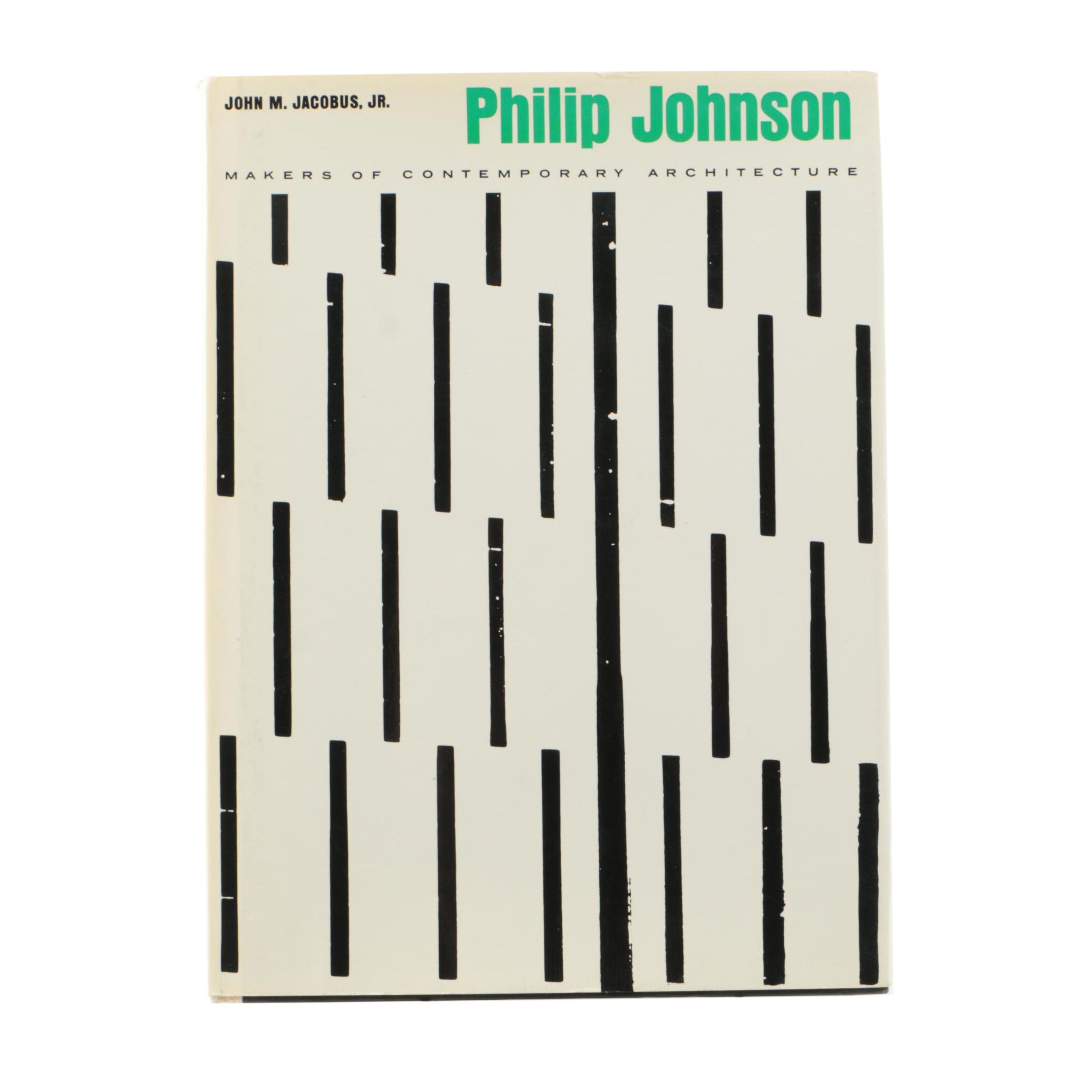1962 Signed "Philip Johnson" by John M. Jacobus, Jr.