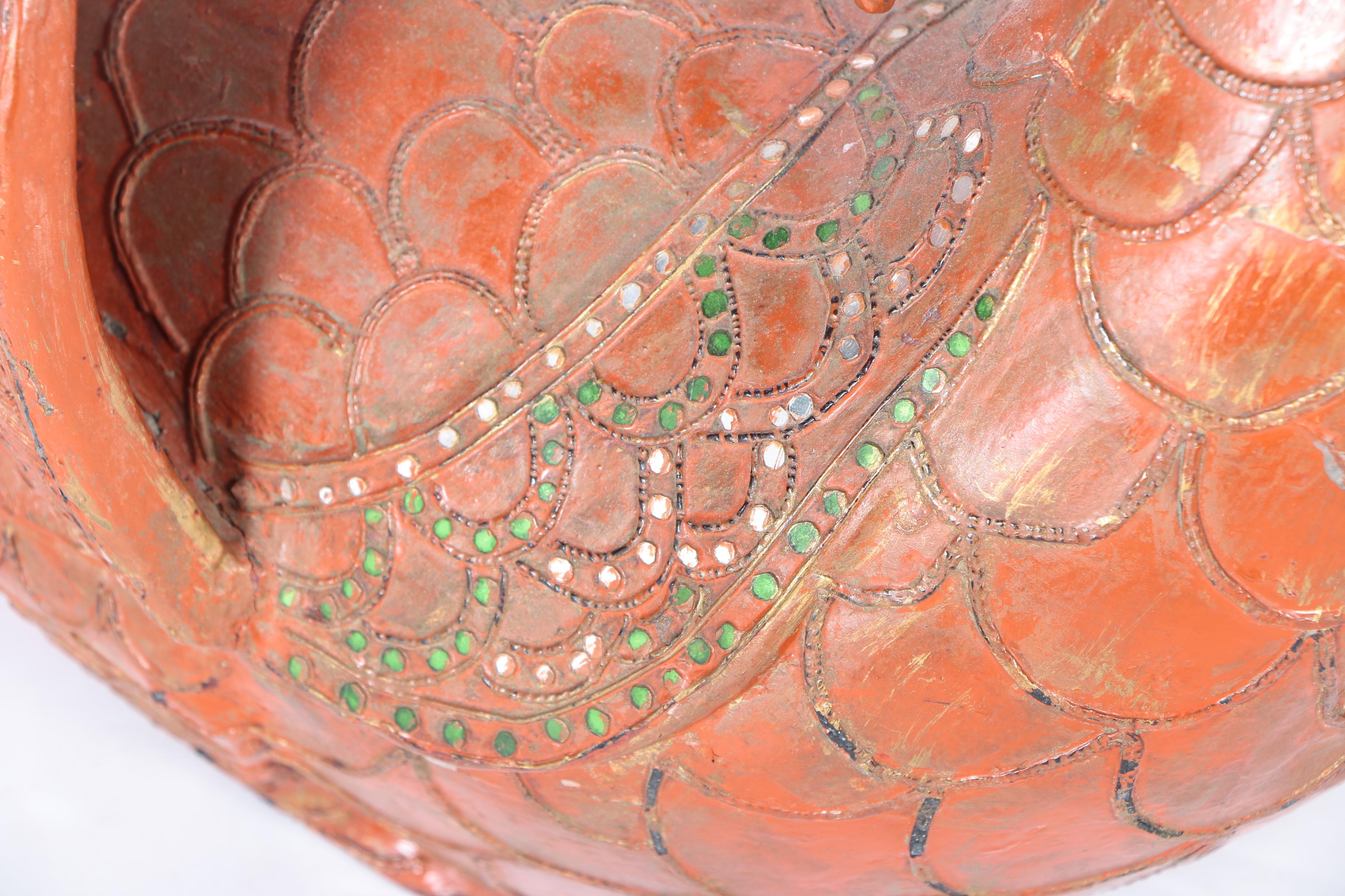 East Asian Style Carved Wooden Swan Sculptures