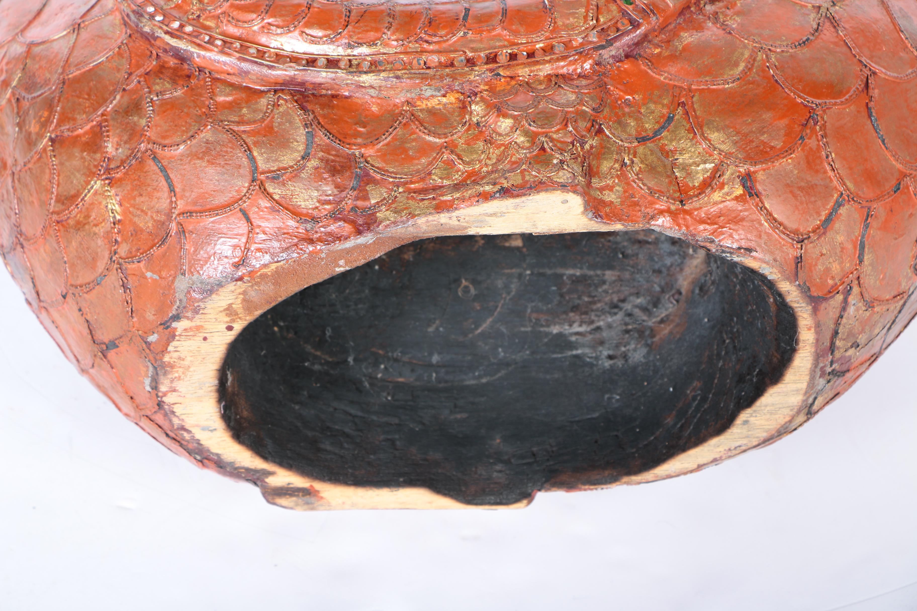 East Asian Style Carved Wooden Swan Sculptures