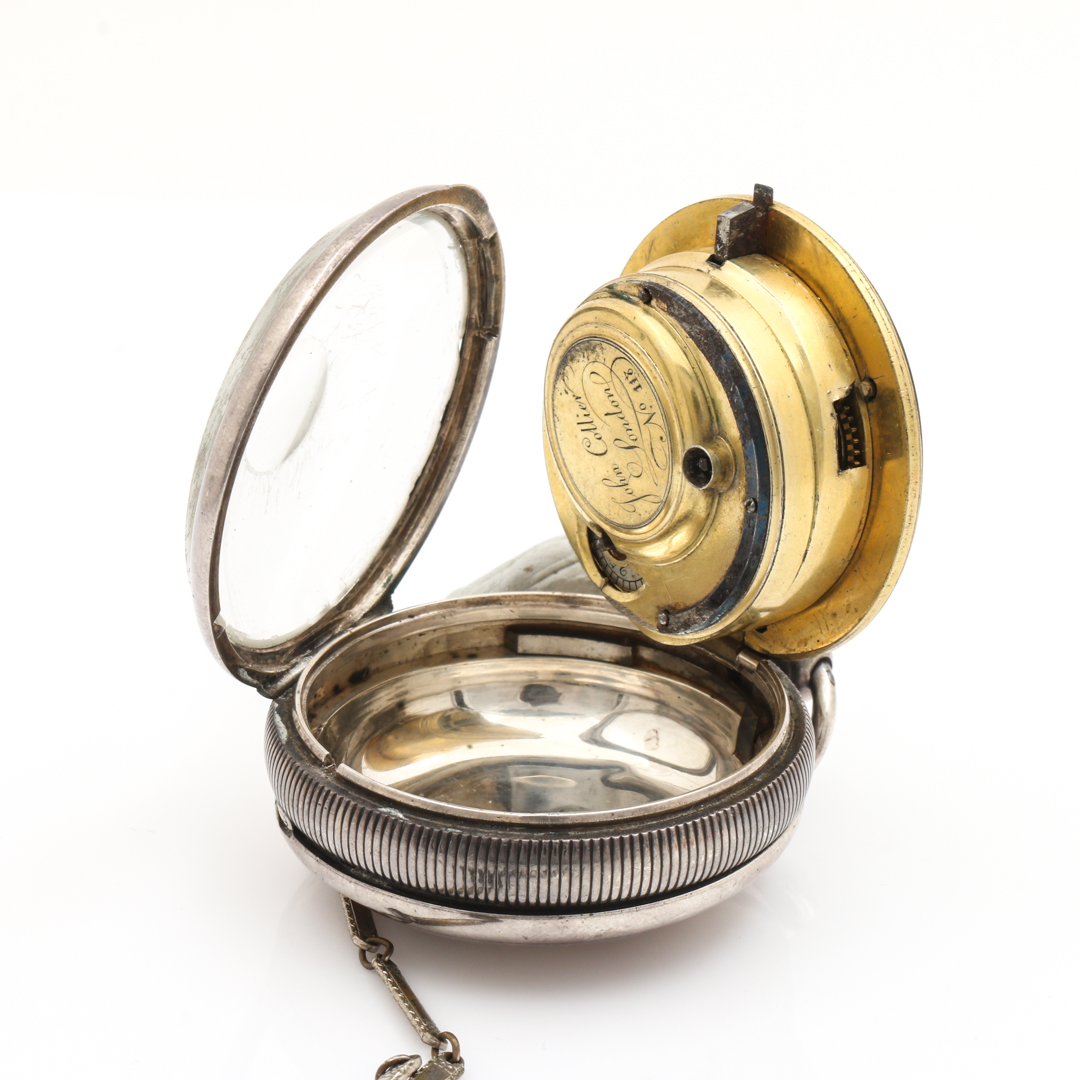 Sterling Silver Key Wind Pocket Watch