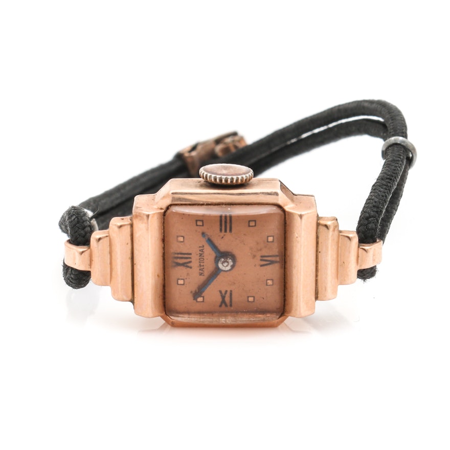 National 14K Rose Gold Wristwatch