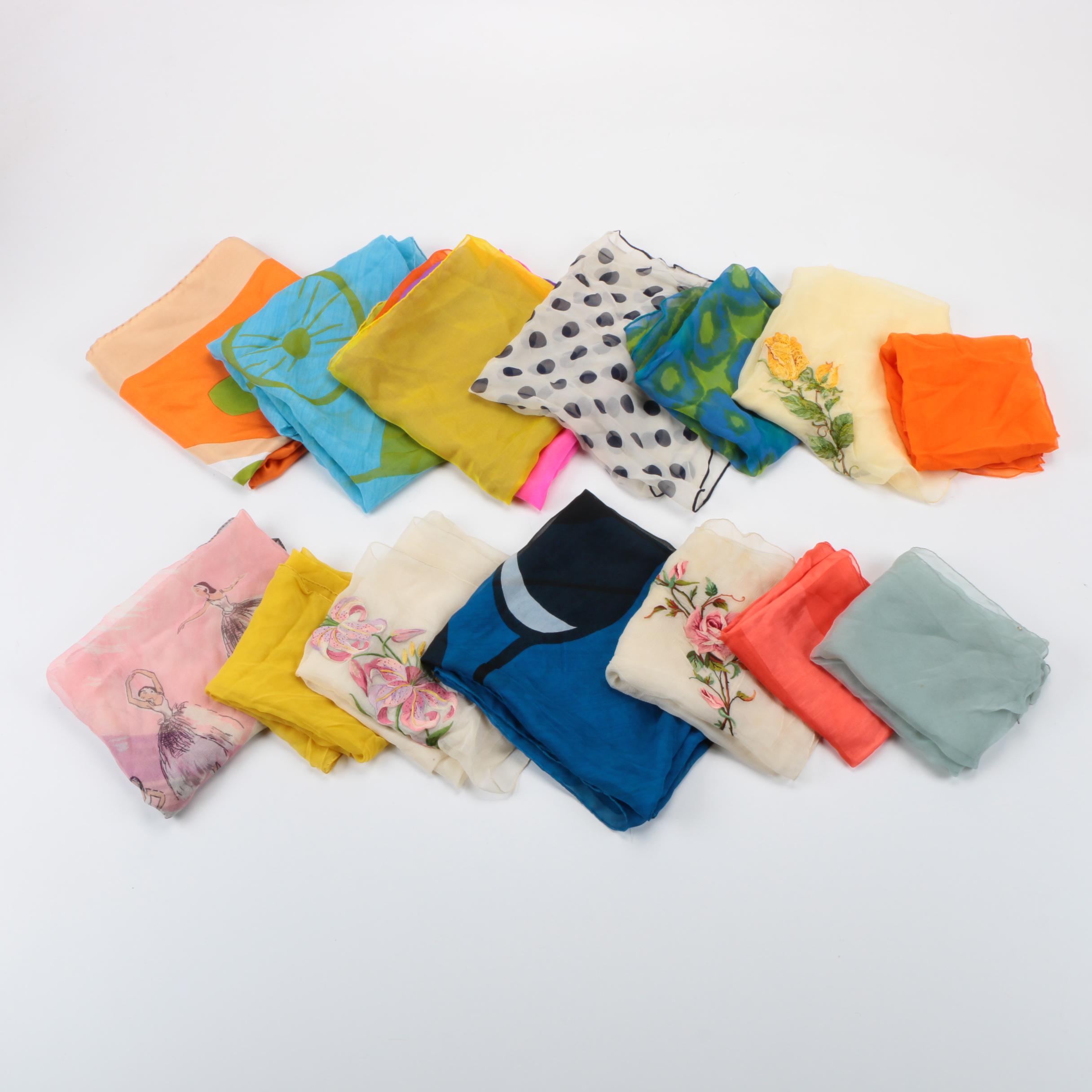 Collection of Vintage Scarves