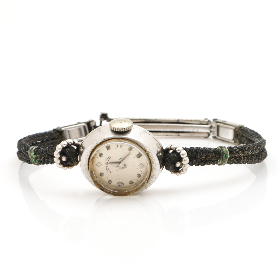 Lady Elgin 14K White Gold 23 Jewel Watch