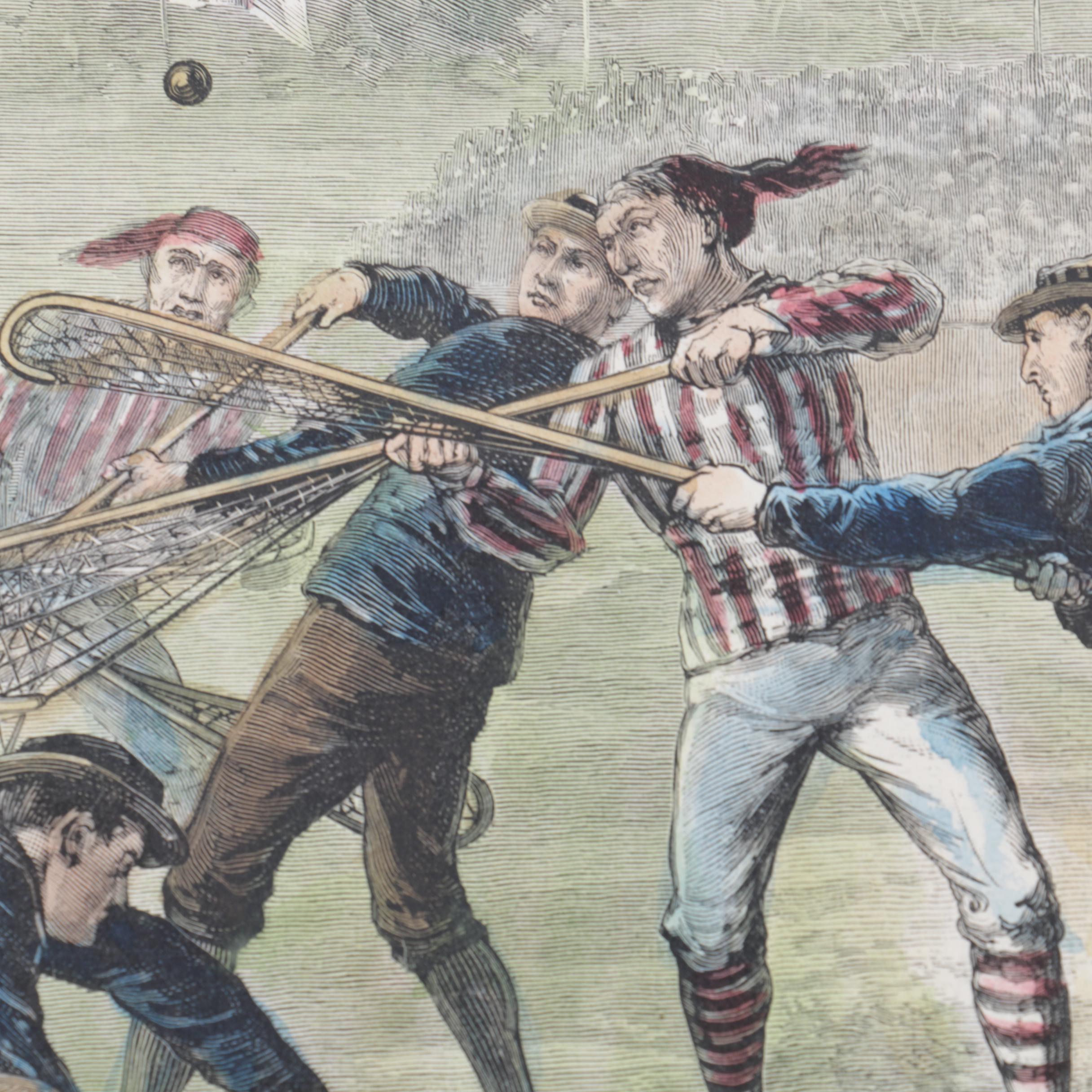 Hand Colored Harper's Weekly Wood Engraving and 1896 Leslie's Weekly Publication