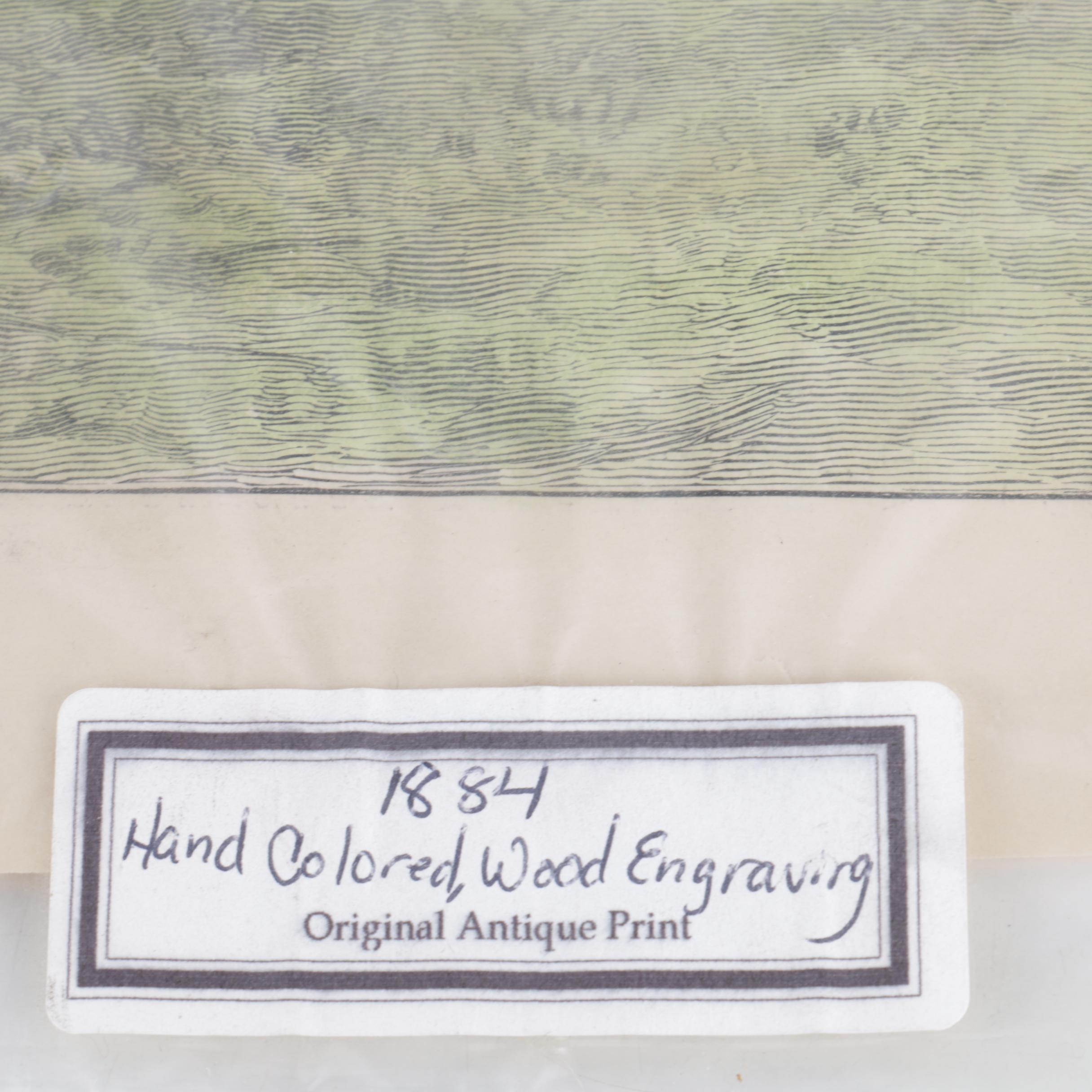 Hand Colored Harper's Weekly Wood Engraving and 1896 Leslie's Weekly Publication