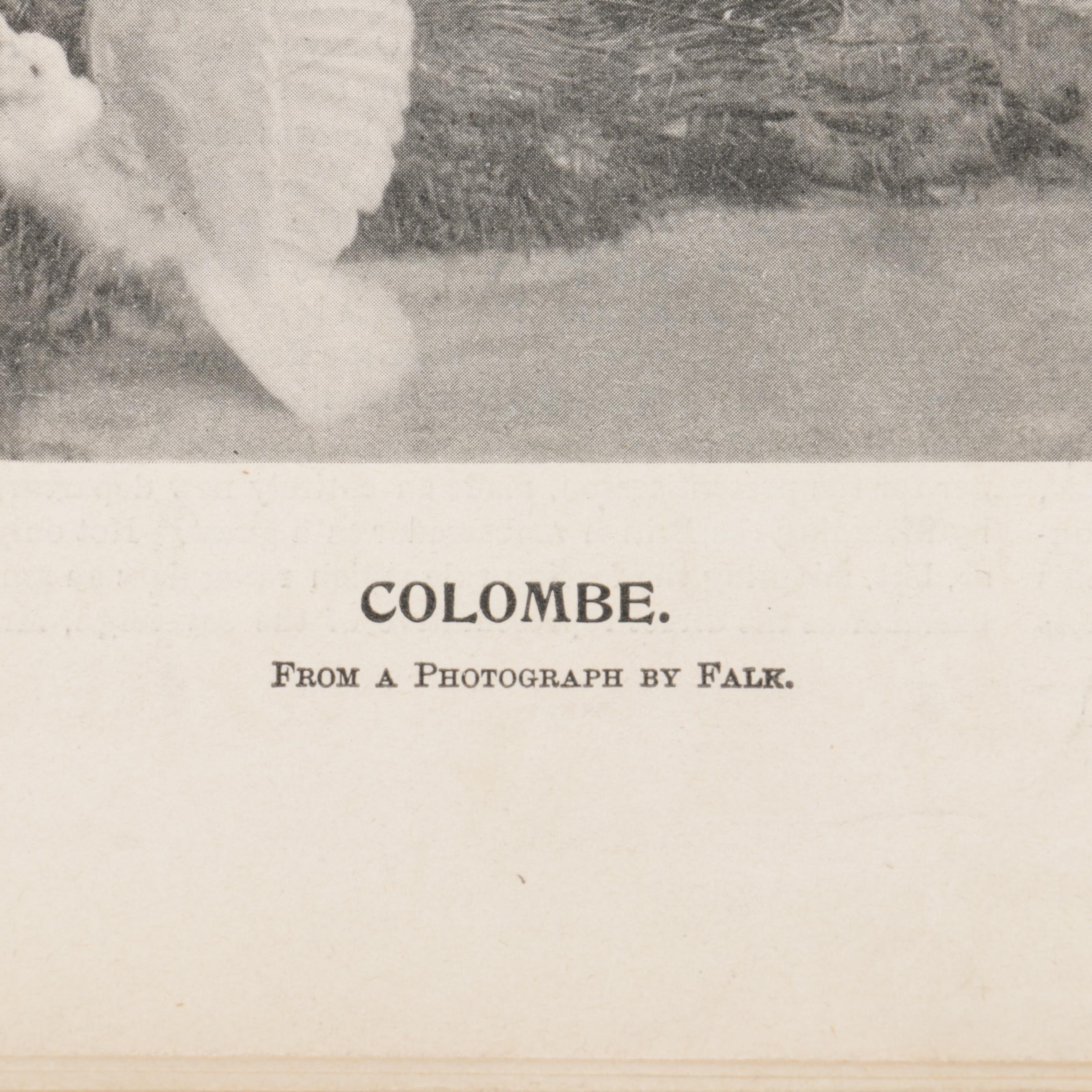 Hand Colored Harper's Weekly Wood Engraving and 1896 Leslie's Weekly Publication