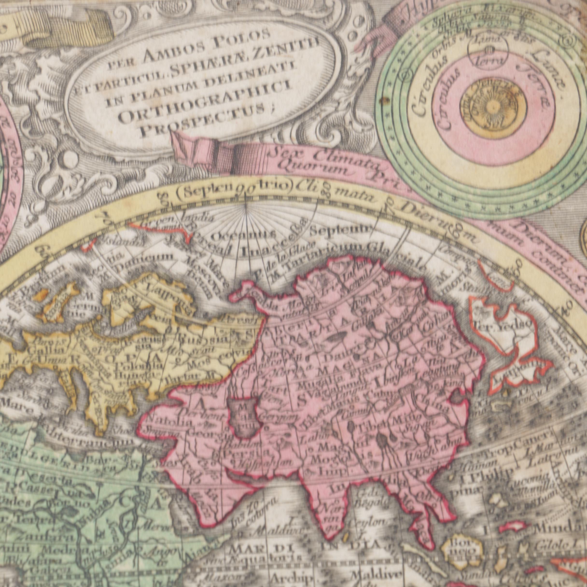 Limited Edition Etchings and a Handcolored Map Engraving