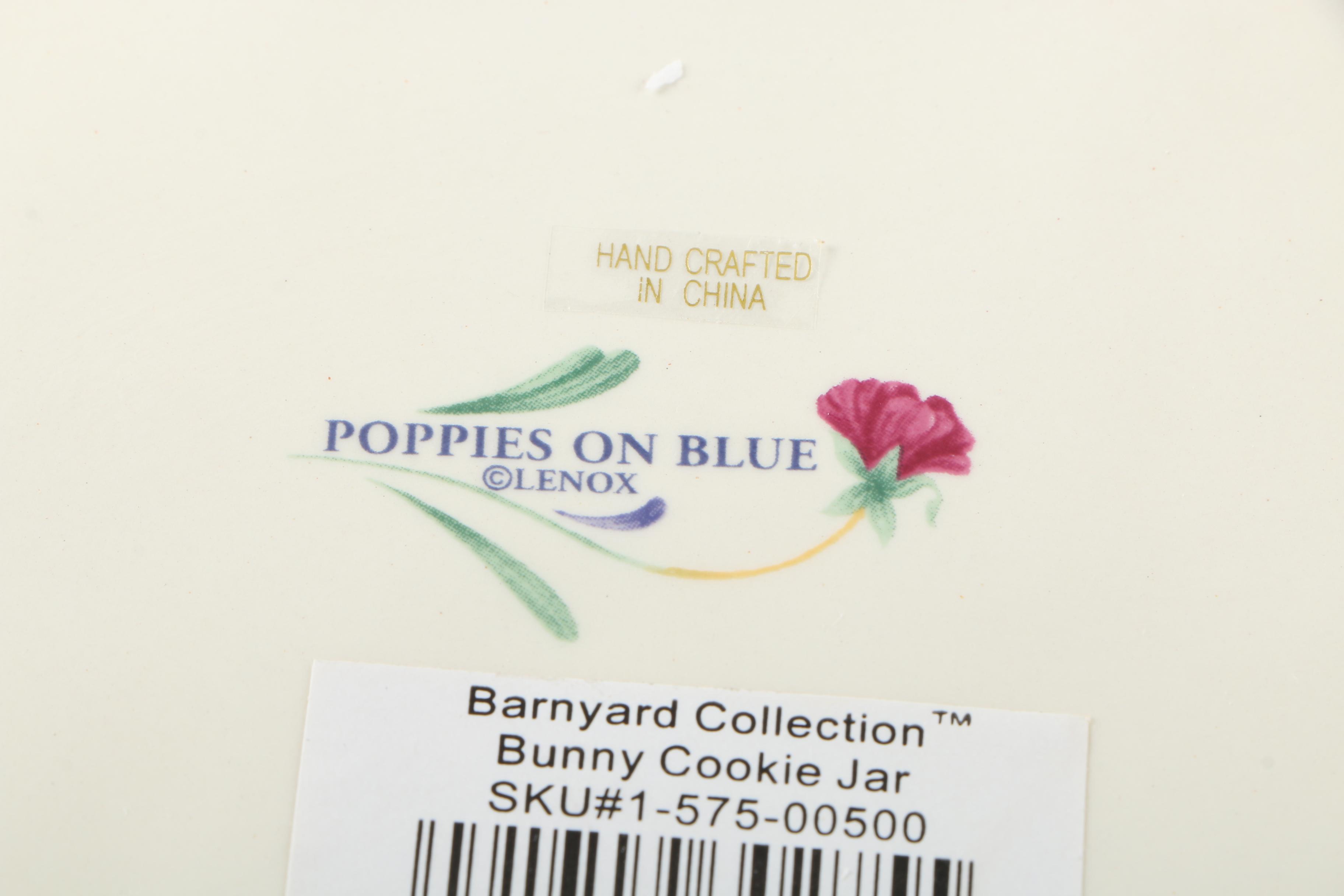 Lenox Bunny Cookie Jar and Oyster Plate