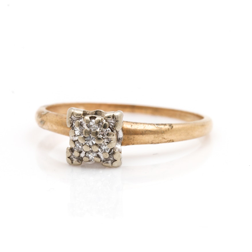 14K Yellow Gold Diamond Ring