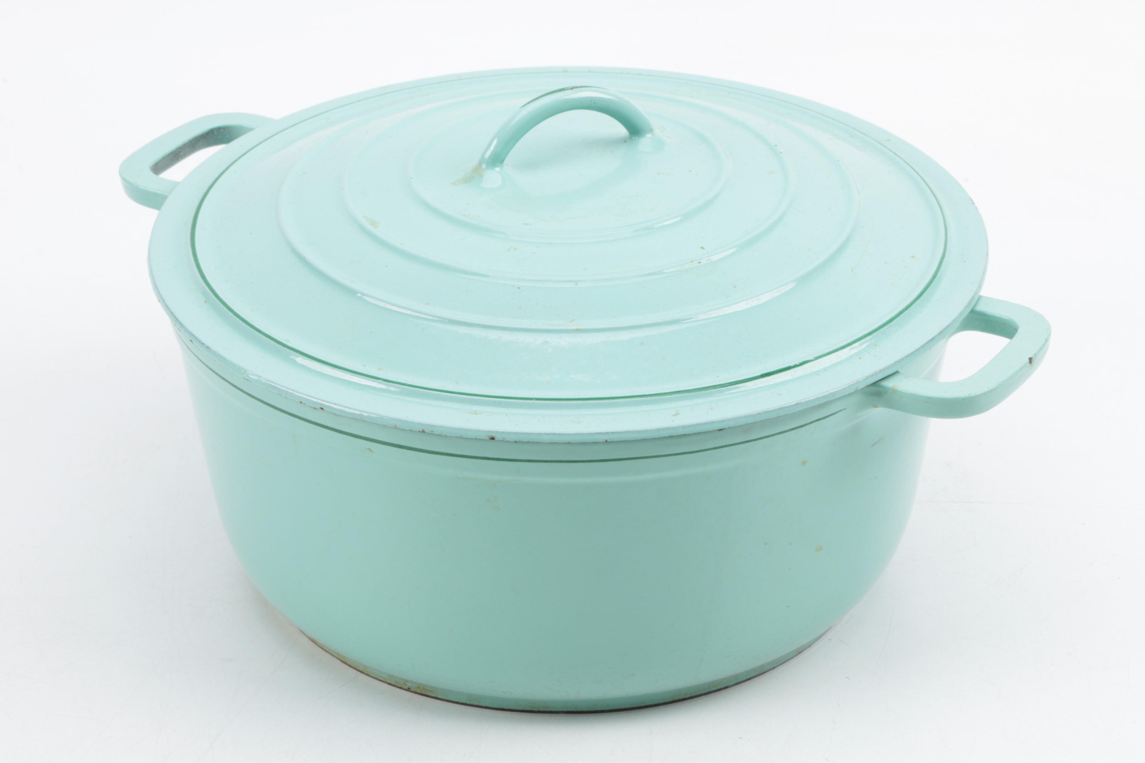 Vintage European Enamel Dutch Oven and Casserole Dish