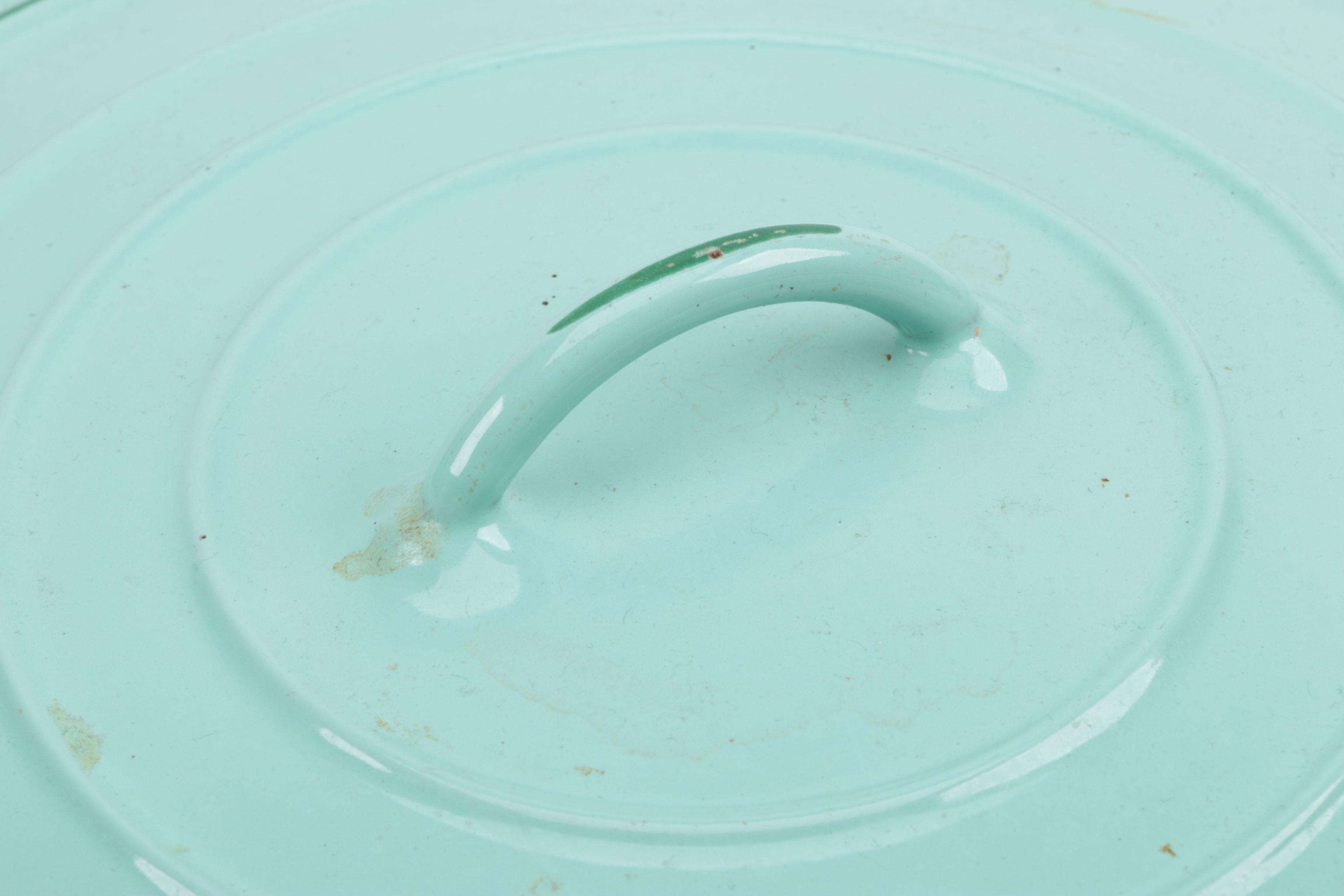 Vintage European Enamel Dutch Oven and Casserole Dish