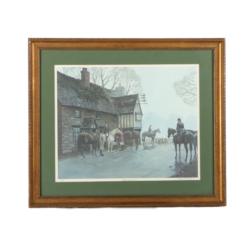 Helen Buckland Limited Edition Offset Lithograph "A Meet at the Inn"