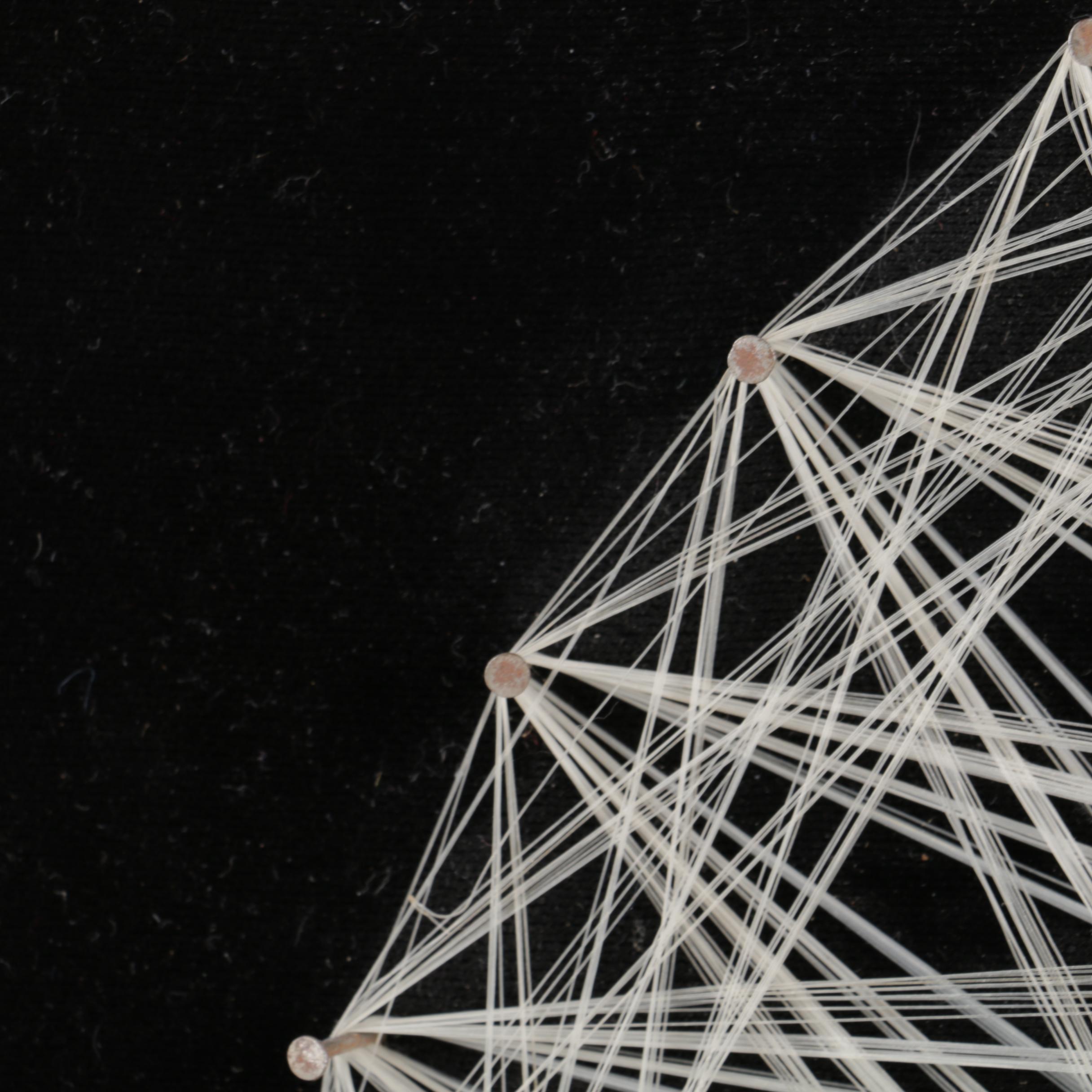 String Art on Velvet Panel