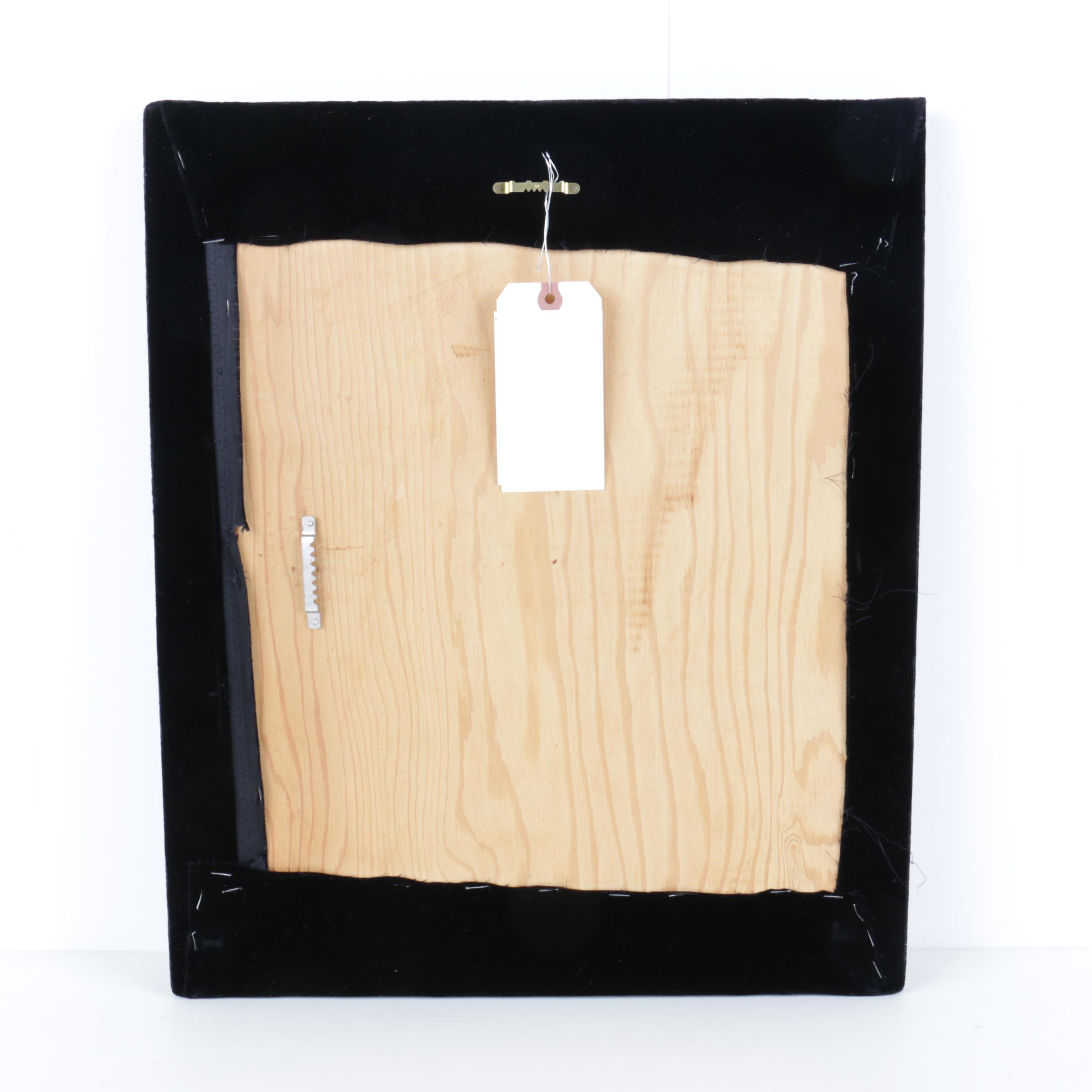 String Art on Velvet Panel