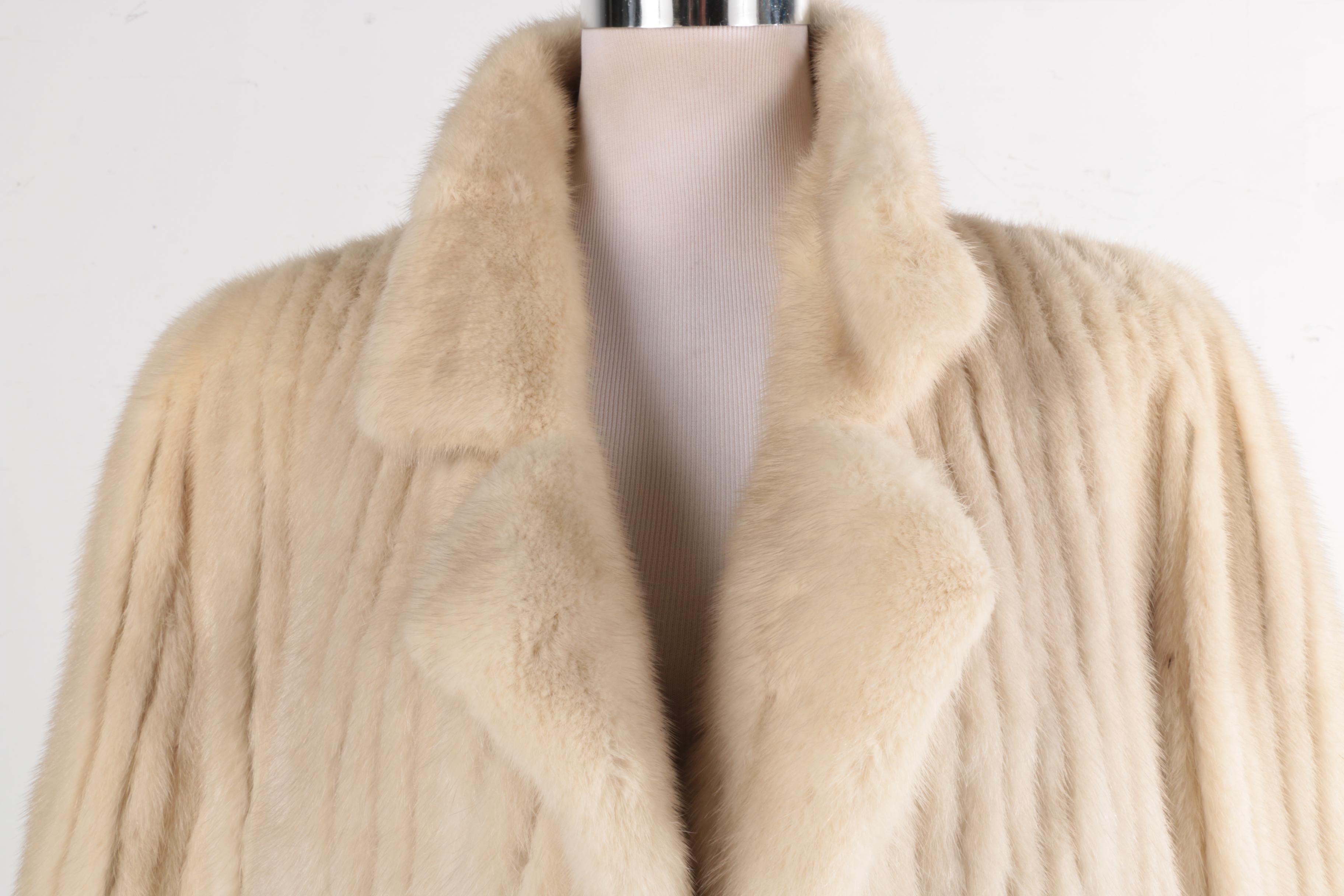 Evans Furs Blonde Mink Fur Jacket