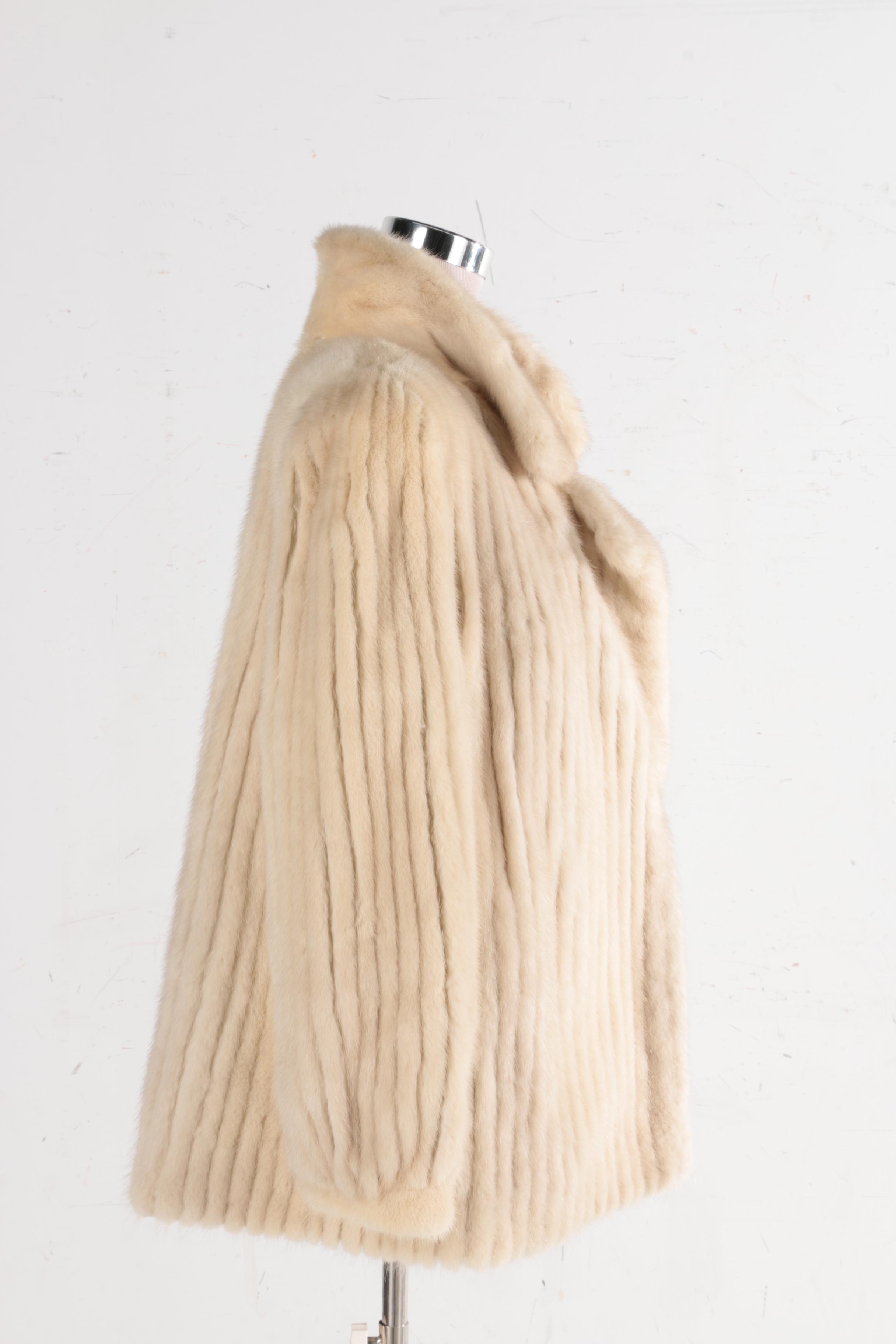 Evans Furs Blonde Mink Fur Jacket