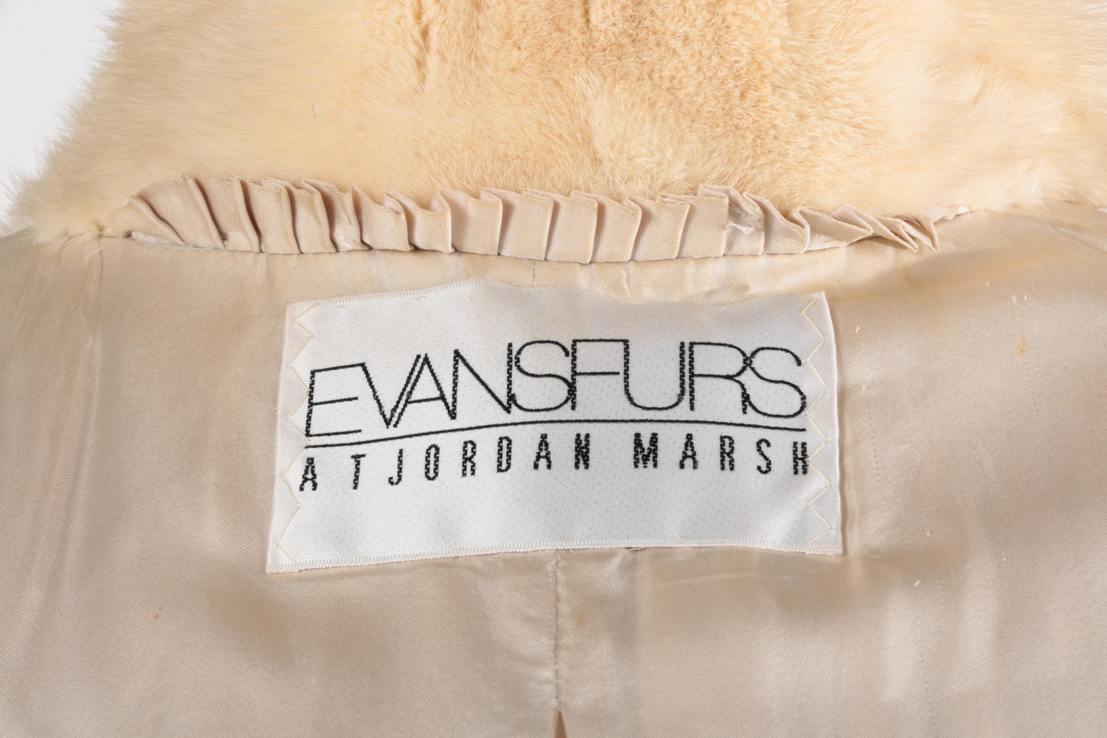 Evans Furs Blonde Mink Fur Jacket