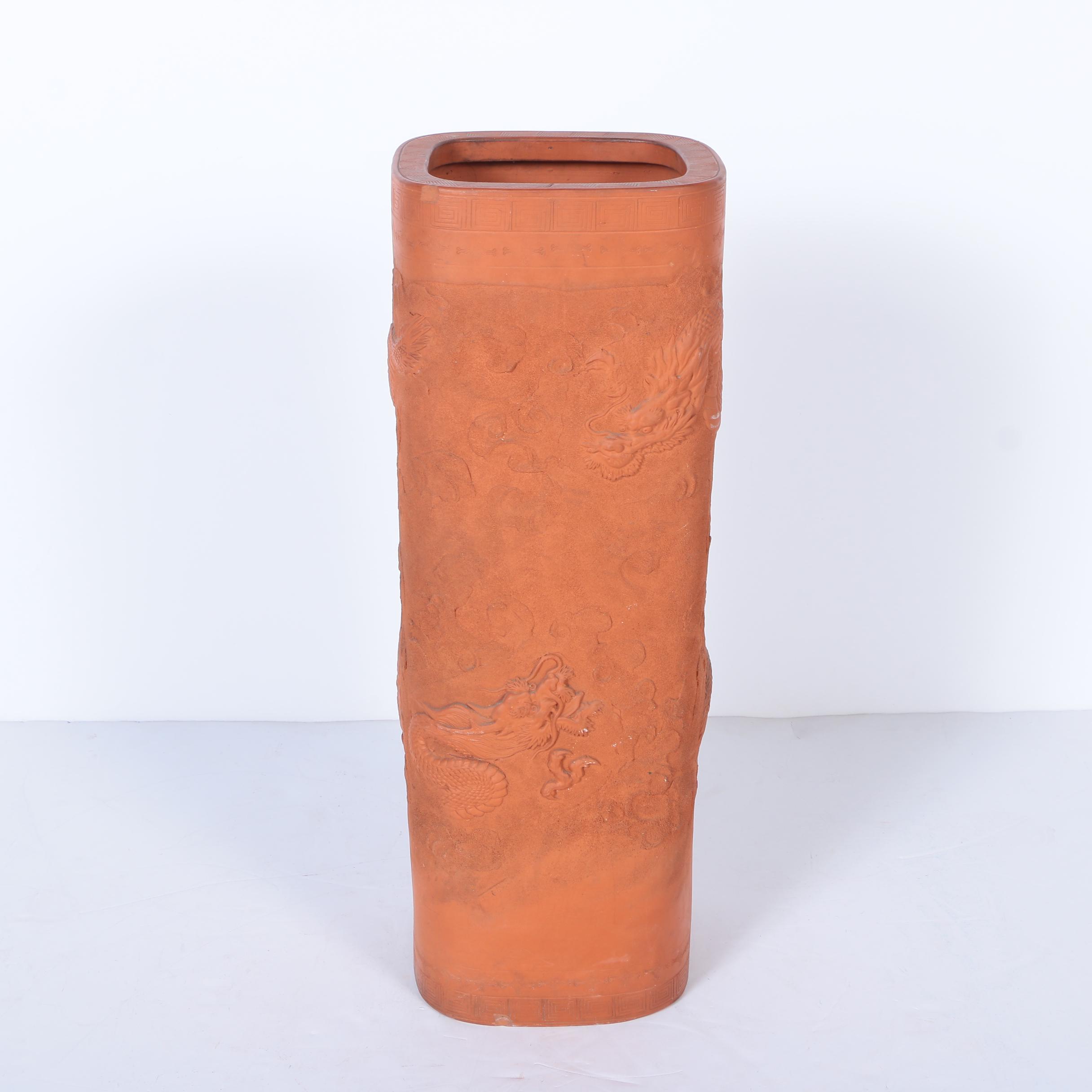 East Asian Terracotta Umbrella Stand
