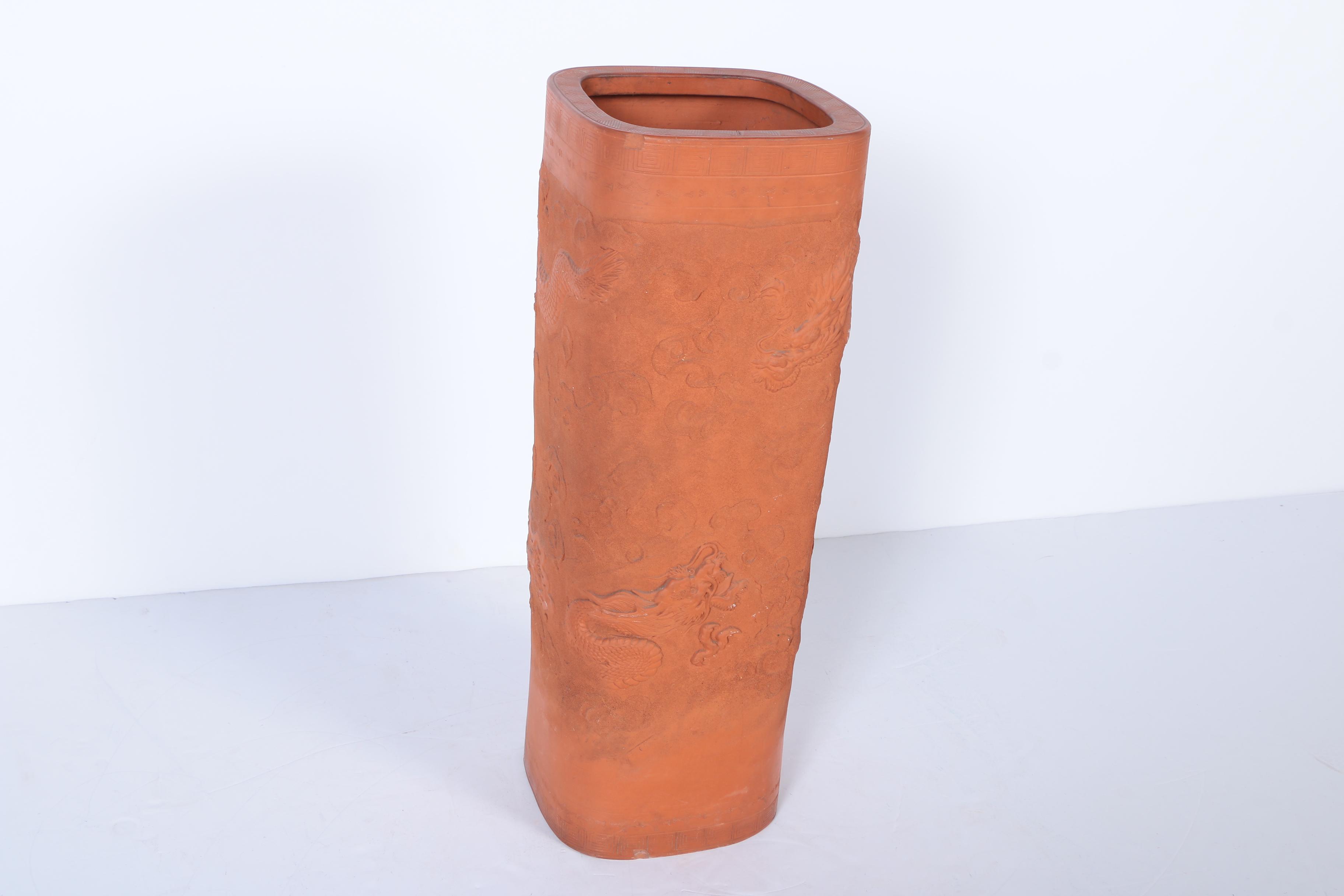 East Asian Terracotta Umbrella Stand