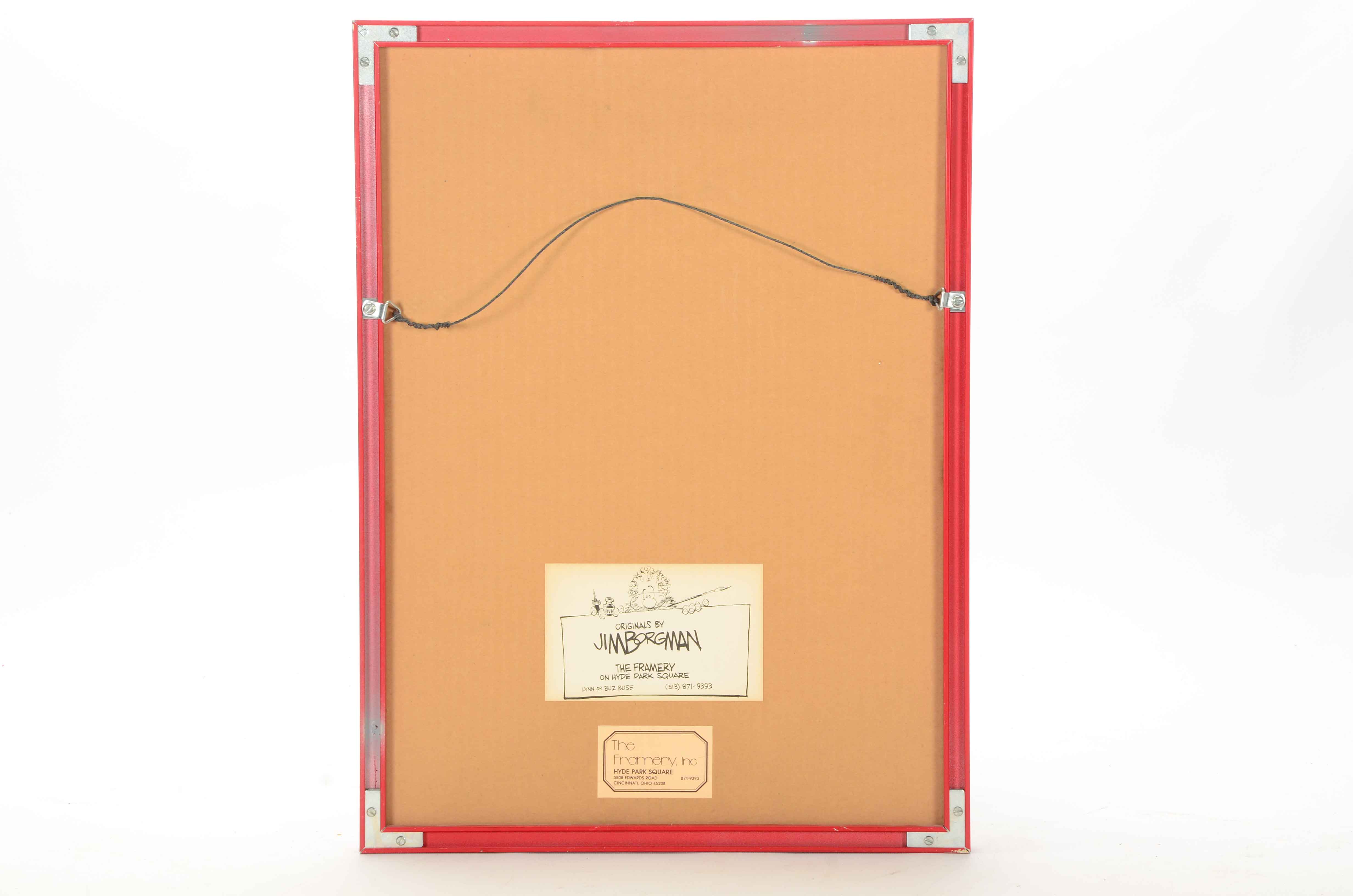 1985 Jim Borgman's Original Marge Schott and Pete Rose Framed Artwork