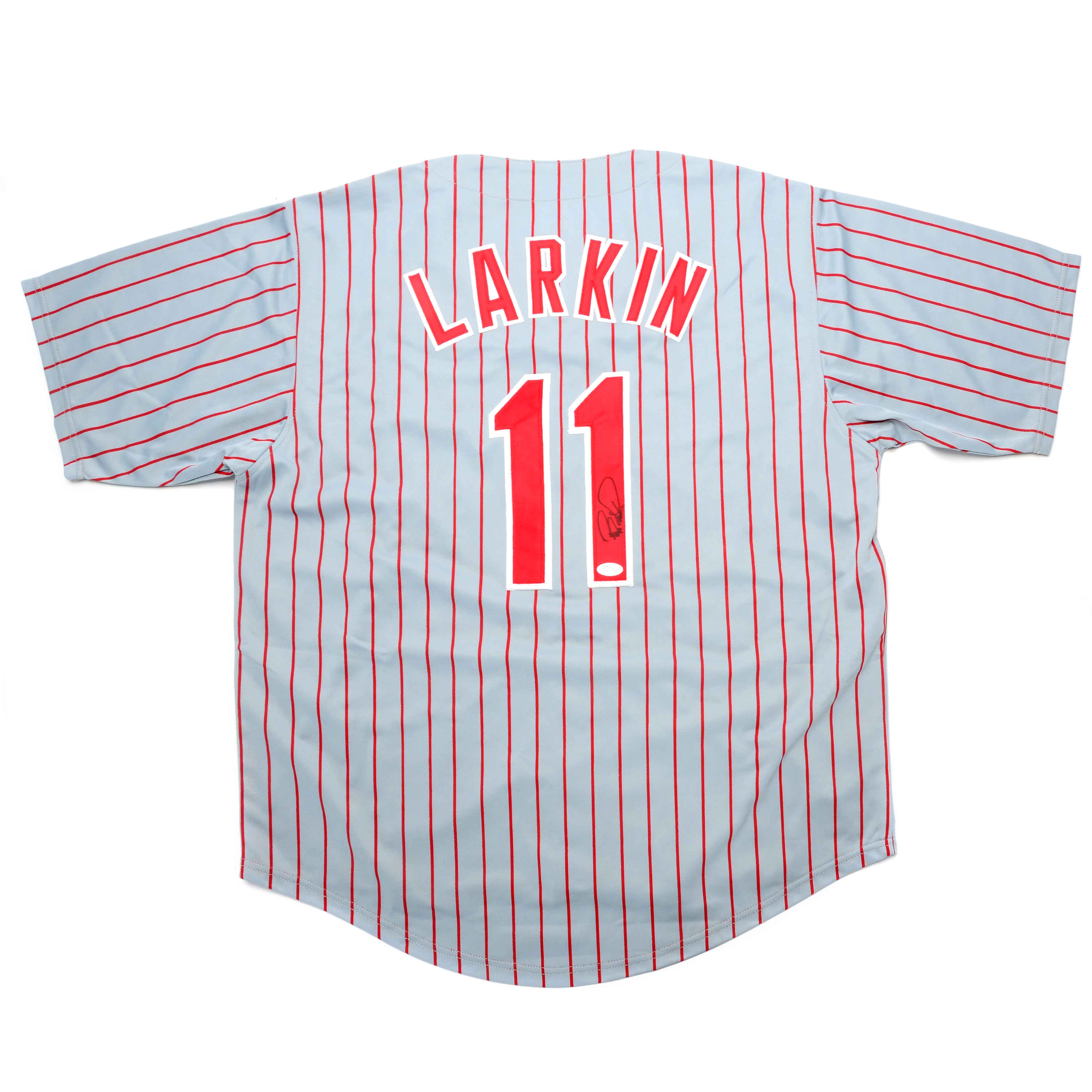 Barry Larkin Signed Jersey JSA COA