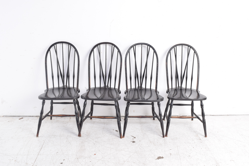 Black Windsor Style Dining Chairs