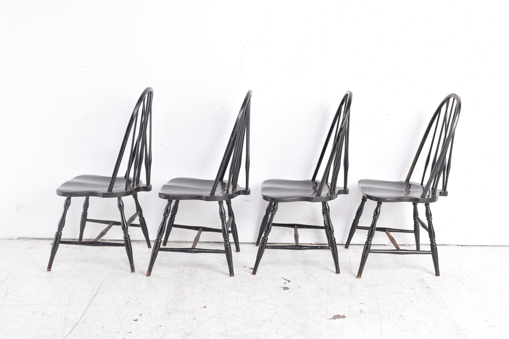 Black Windsor Style Dining Chairs