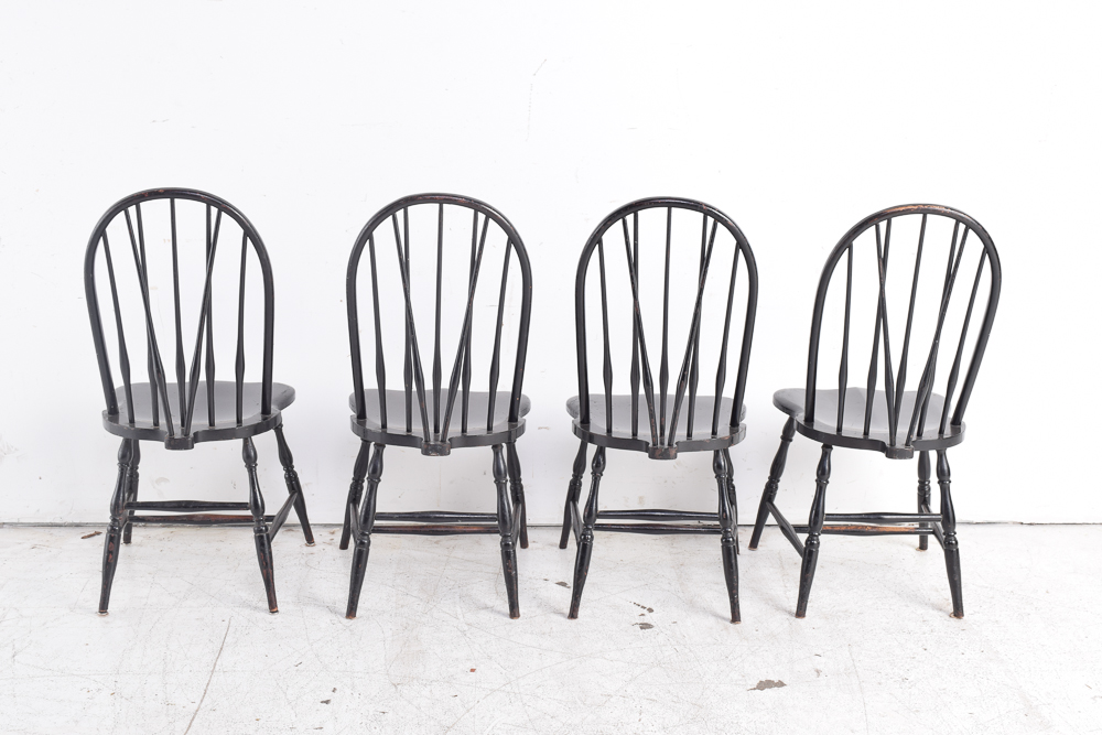 Black Windsor Style Dining Chairs