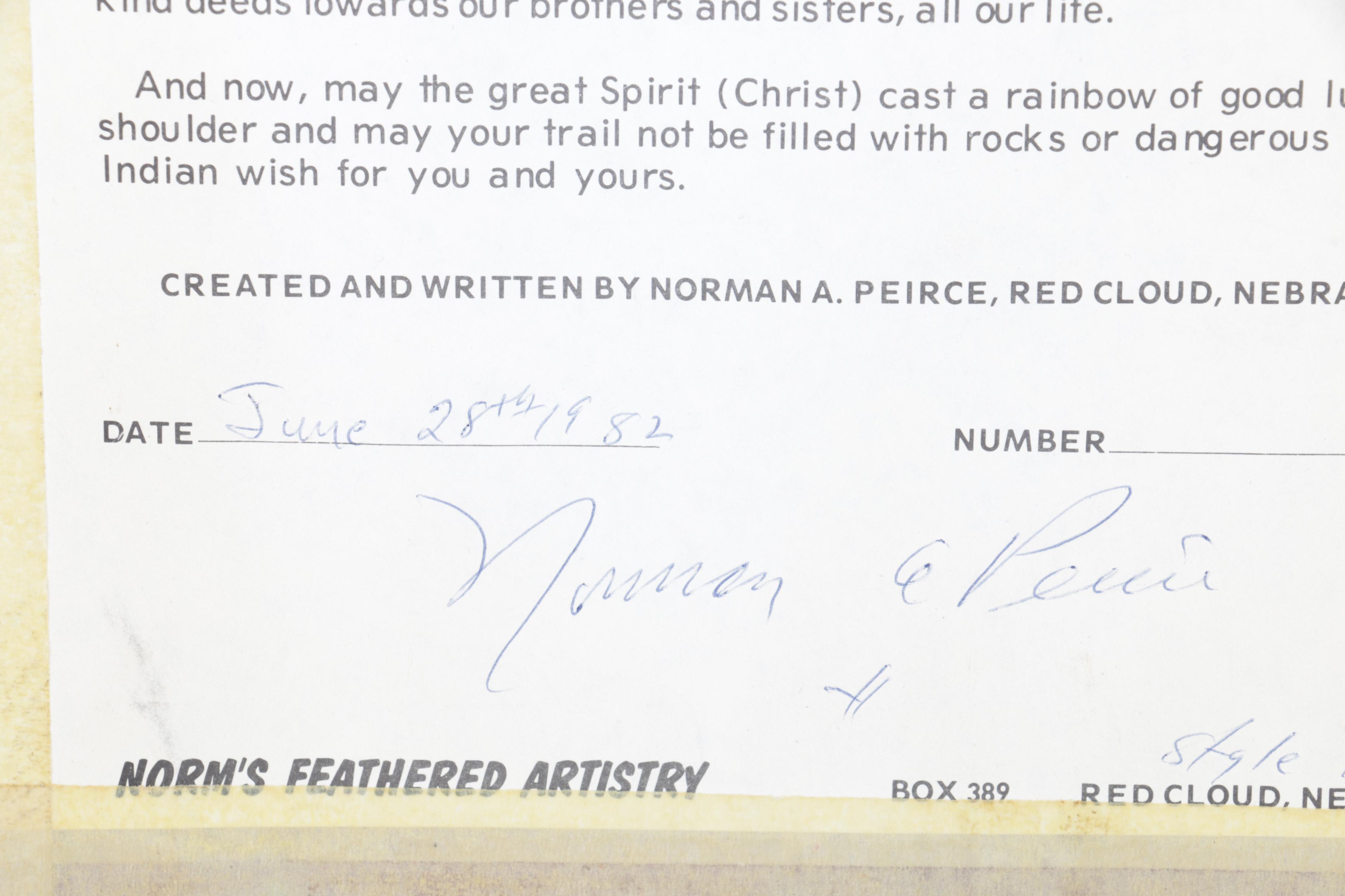 Burl Wood Box and Framed Feather Art "The Circle of Life" by Norman Peirce