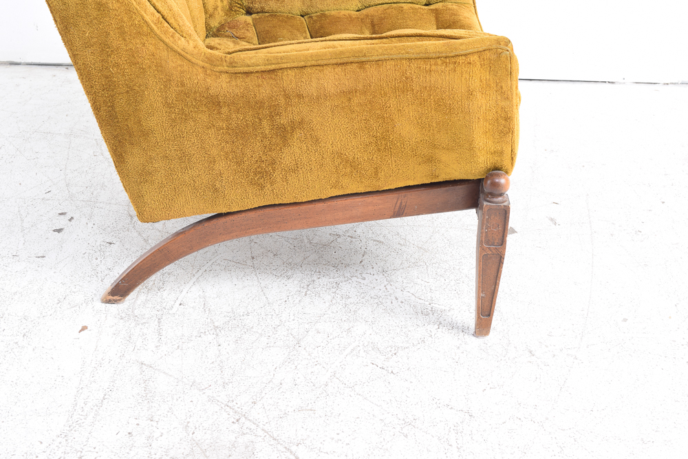 Mid Century Modern Club Chair with Ottoman by Sam Moore