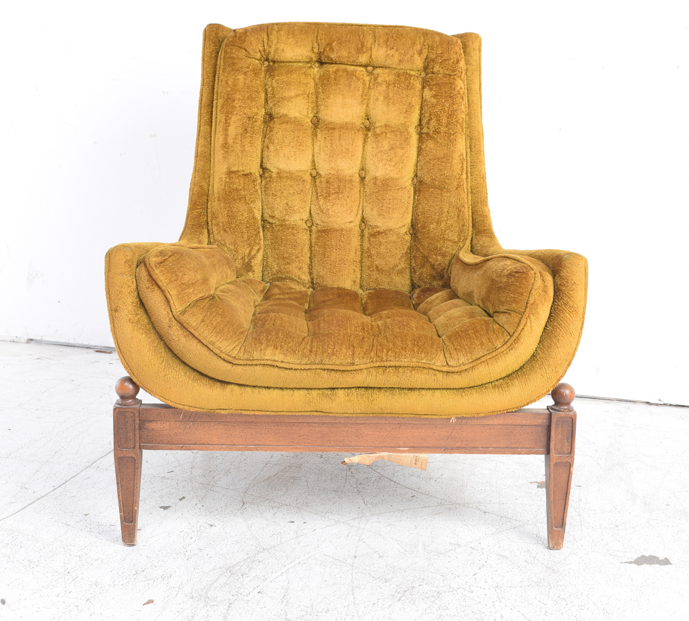 Mid Century Modern Club Chair with Ottoman by Sam Moore