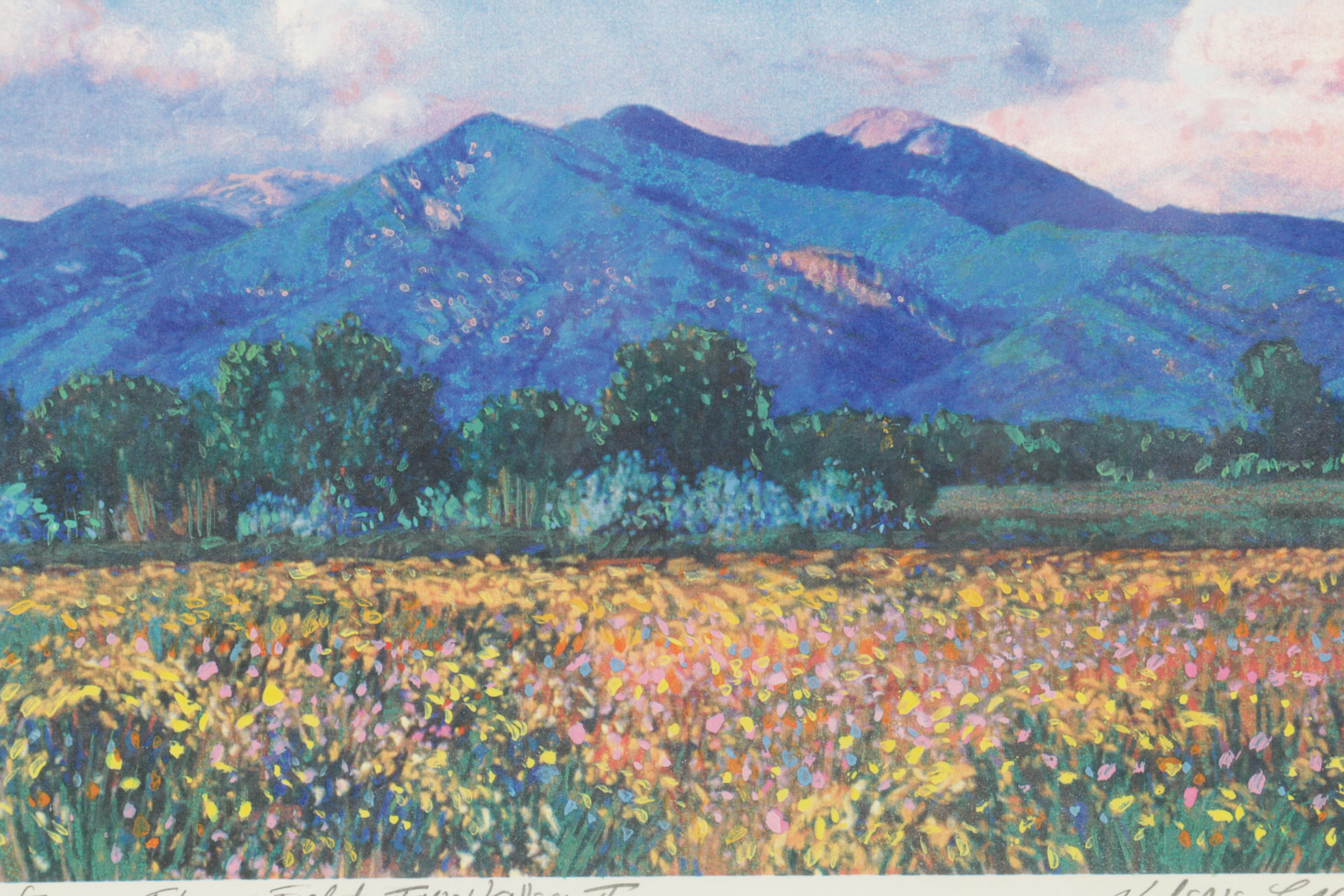 Valerie Graves Reproduction Print "Flower Fields - Taos Valley II"