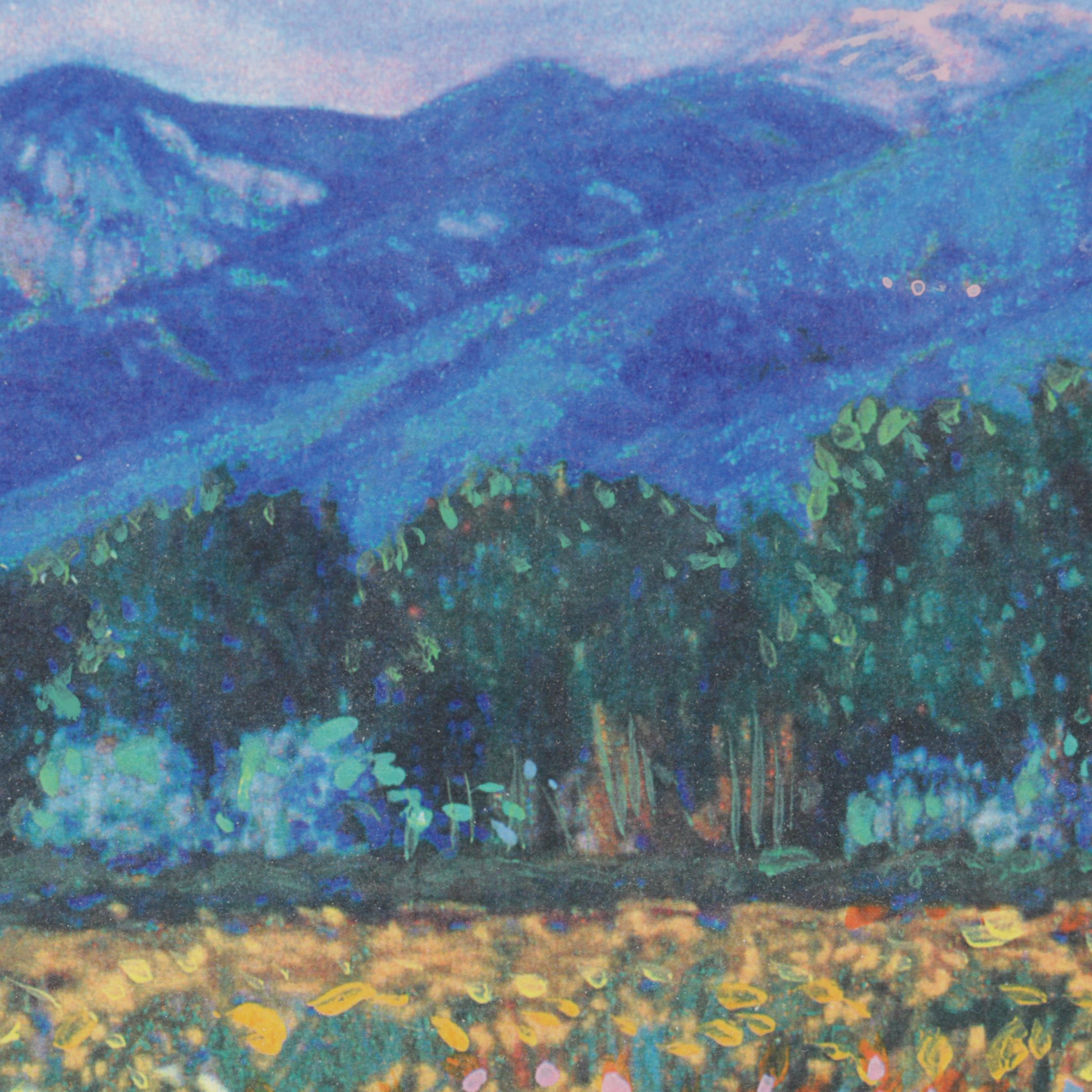 Valerie Graves Reproduction Print "Flower Fields - Taos Valley II"