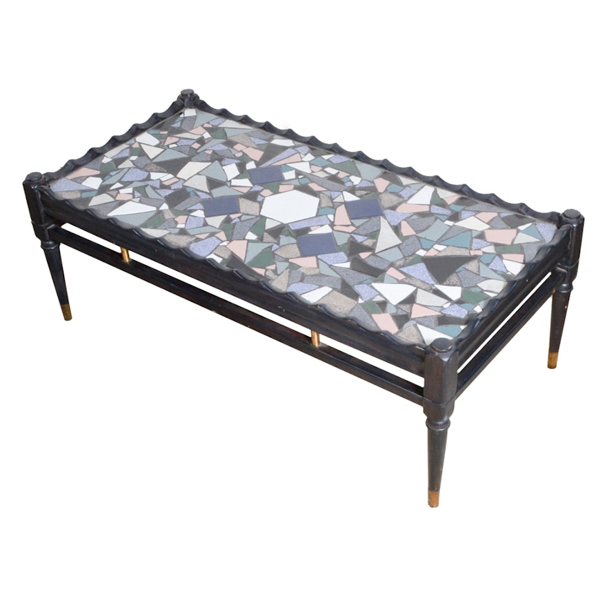 Mid Century Modern Mosaic Tile Coffee Table