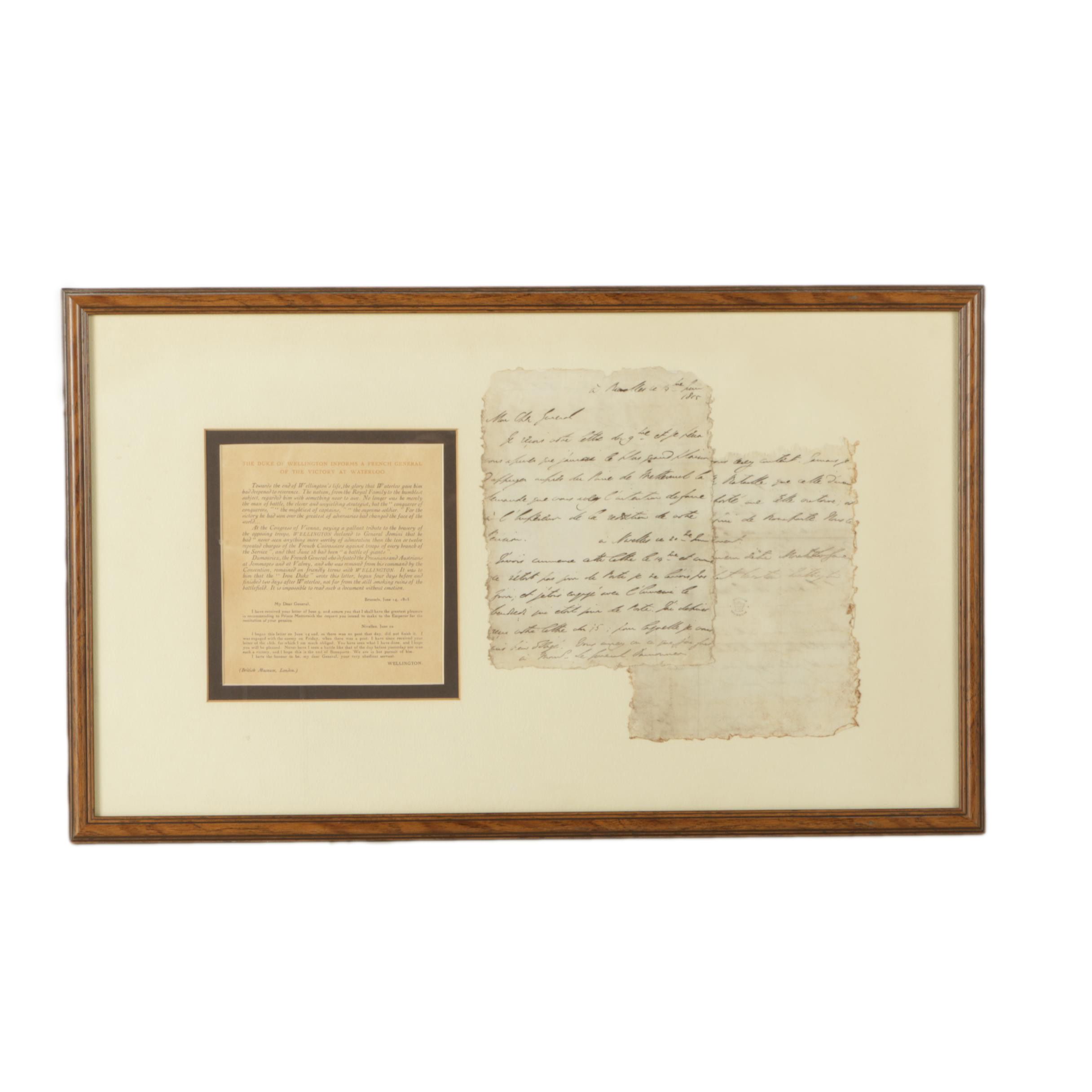 Reproduction of the Duke of Wellington's Account of the Battle of Waterloo