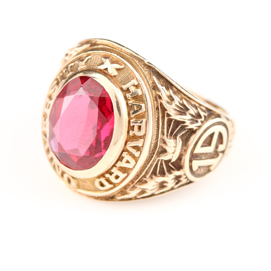 10K Yellow Gold Ruby Class Ring