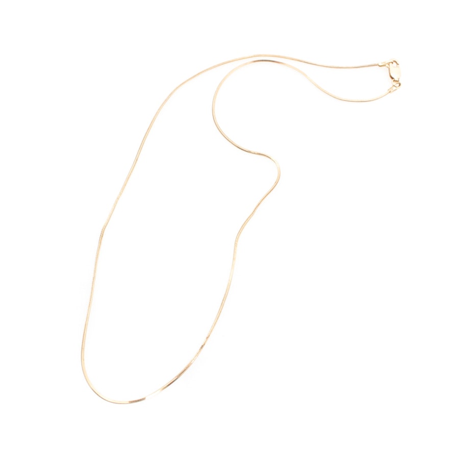 14K Yellow Gold Snake Chain Necklace