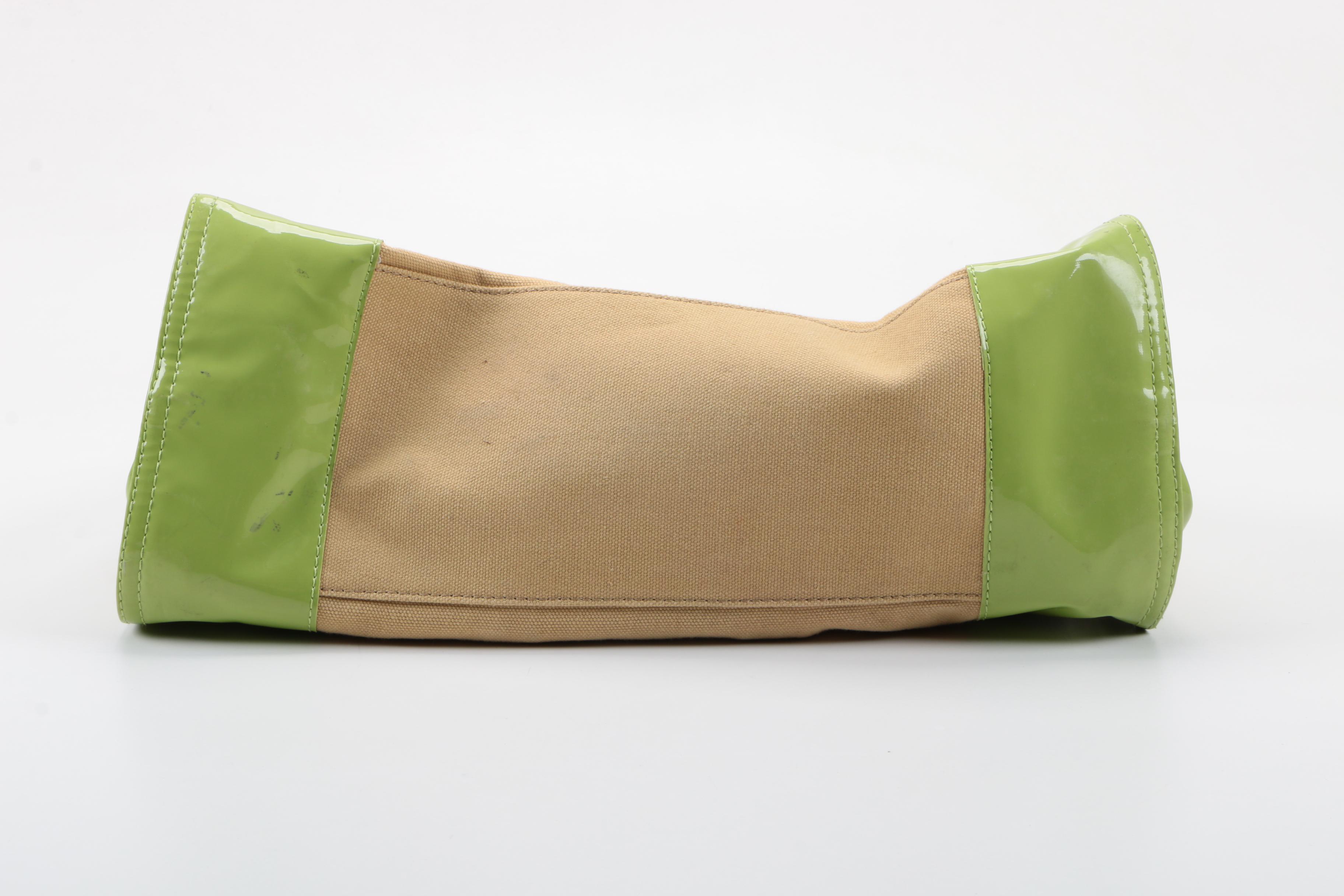 Tory Burch Canvas and Vinyl Tote Bag