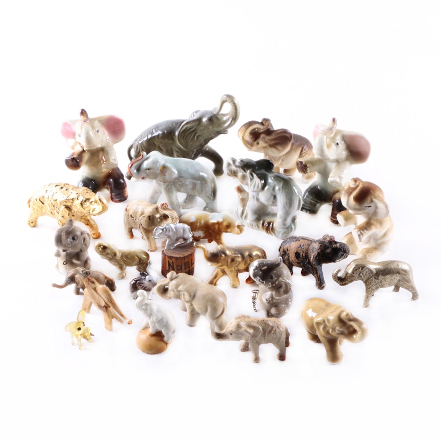 Large Collection of Elephant Figurines