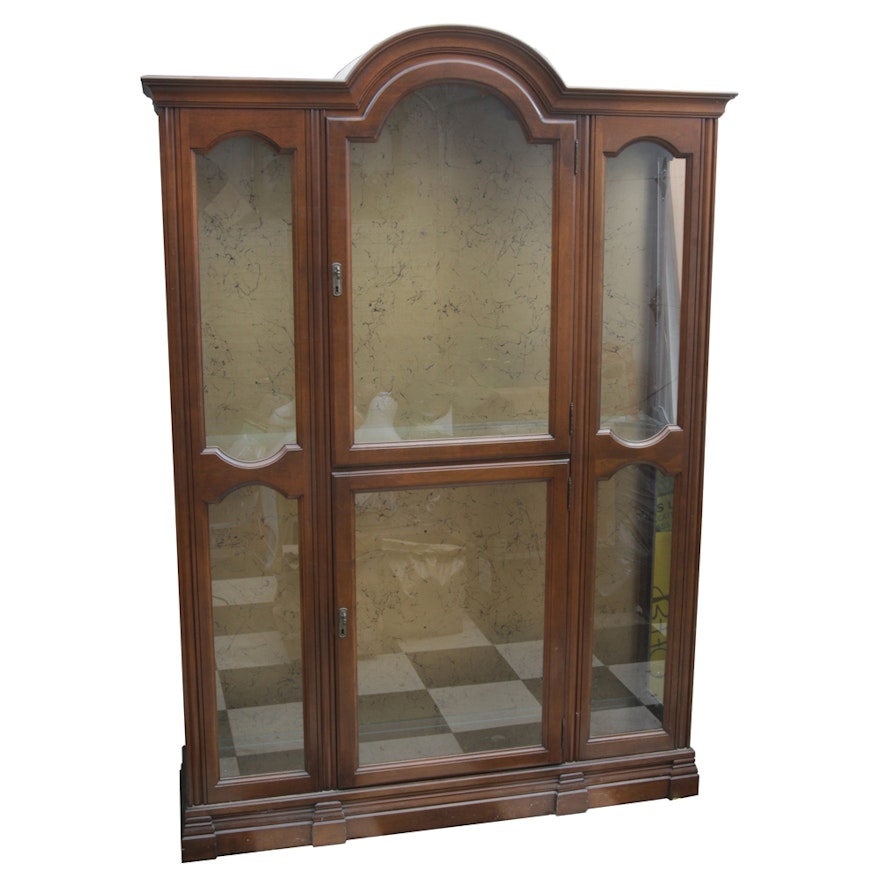 Cherry Lighted Display Cabinet