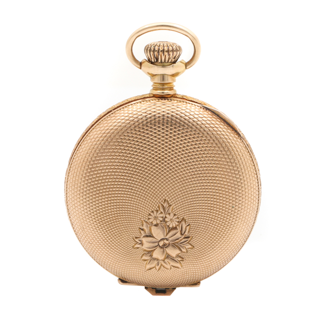 Circa 1904 Elgin 14K Yellow Gold Convertible Pocket Watch