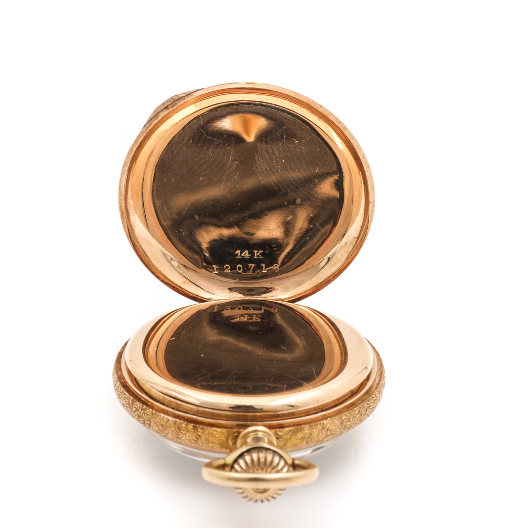 Circa 1904 Elgin 14K Yellow Gold Convertible Pocket Watch