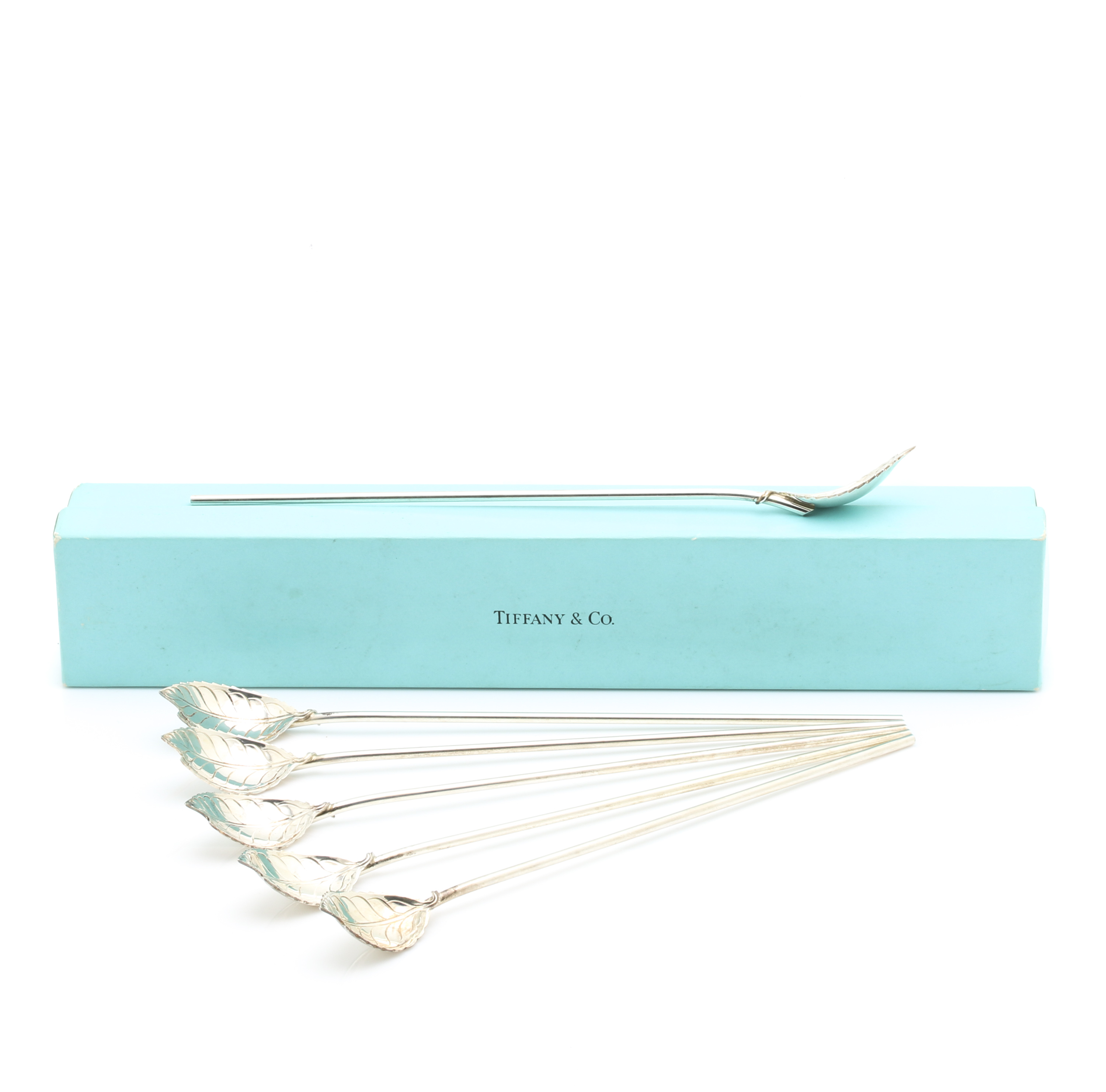 Tiffany & Co. Sterling Silver Mint Julep Spoon Straws